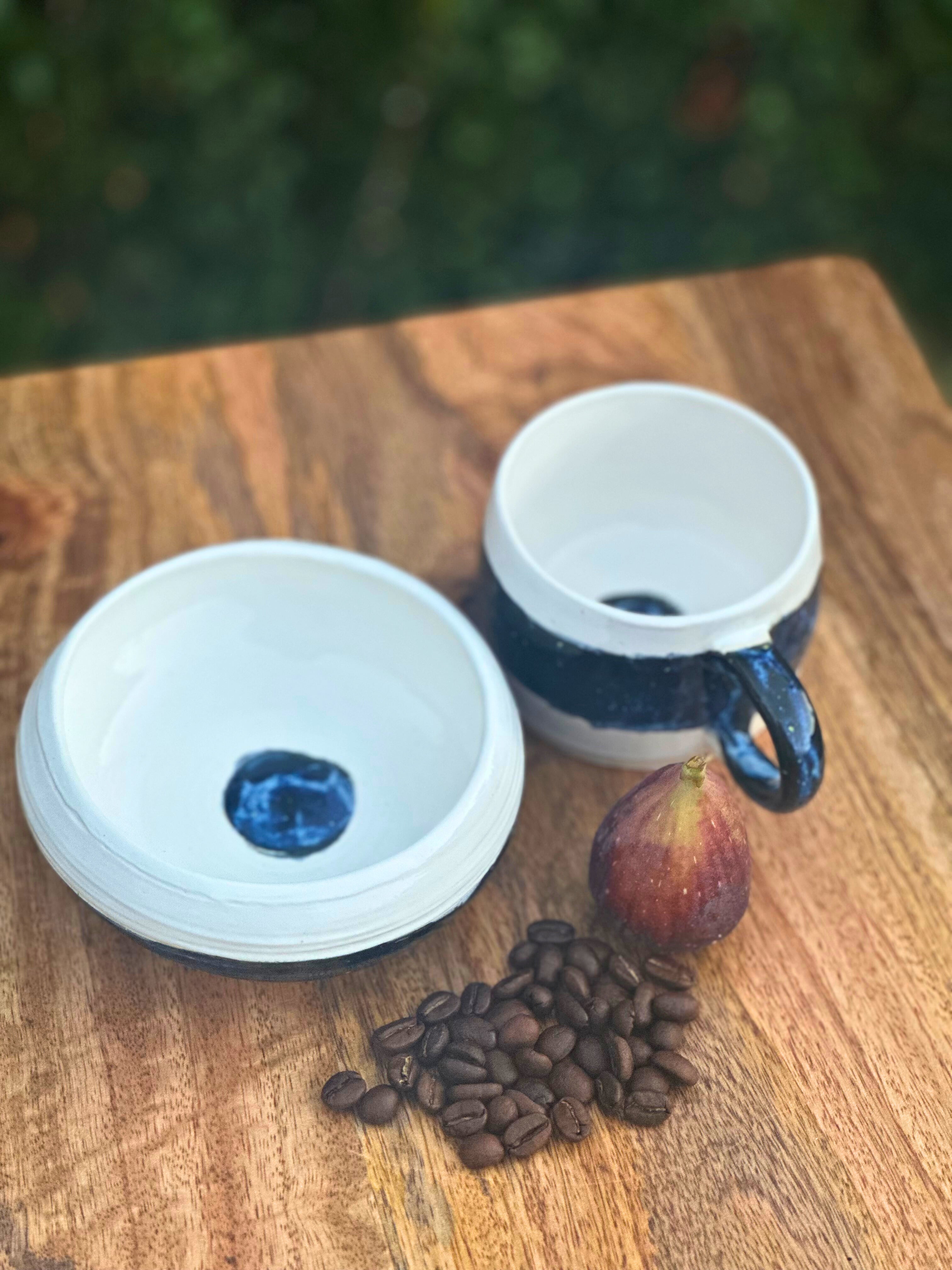 Ceramic Mug and Bowl Set - Magna Blue - Australian Pottery