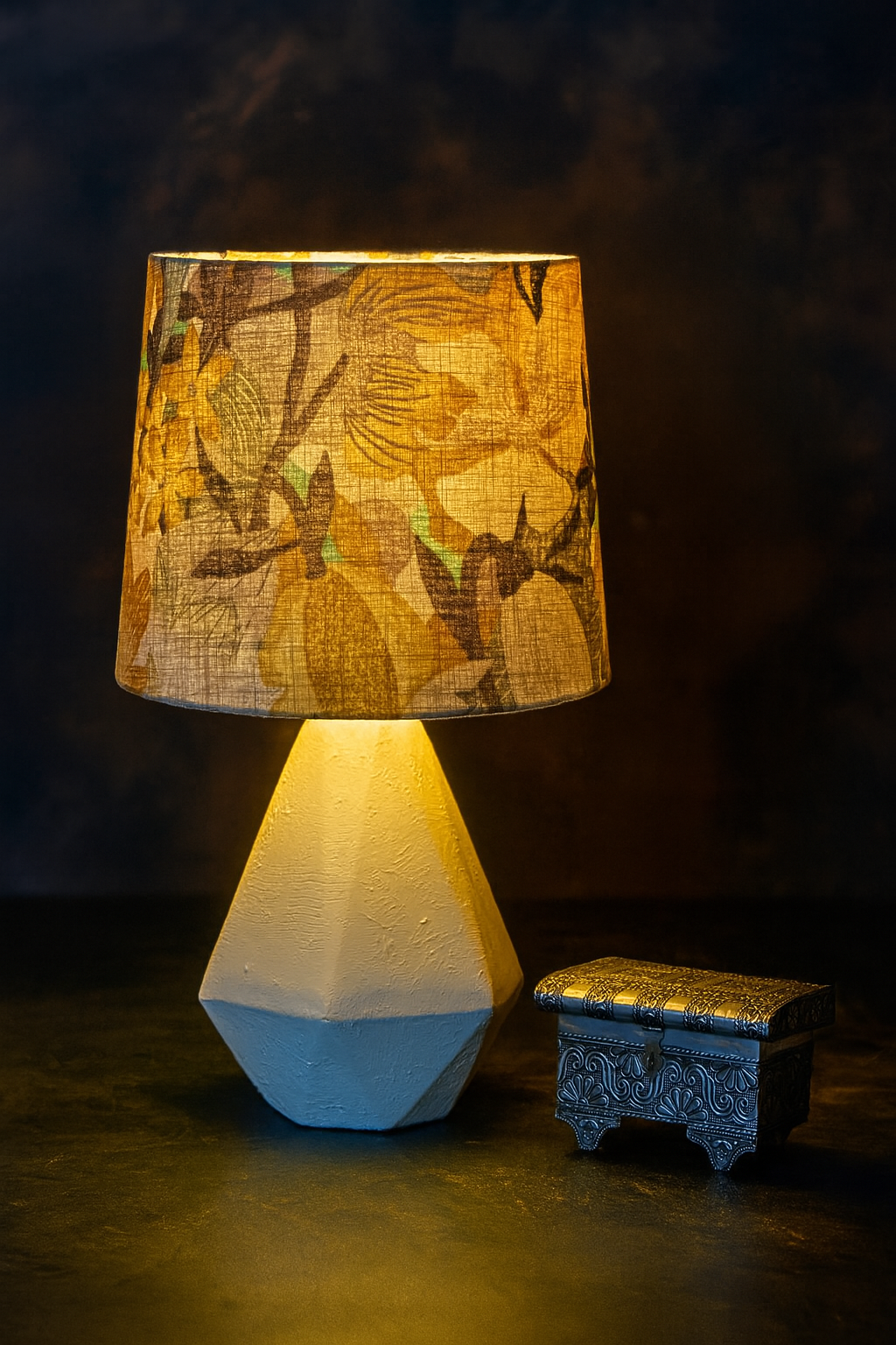 Amber Citrus Linen empire lampshade