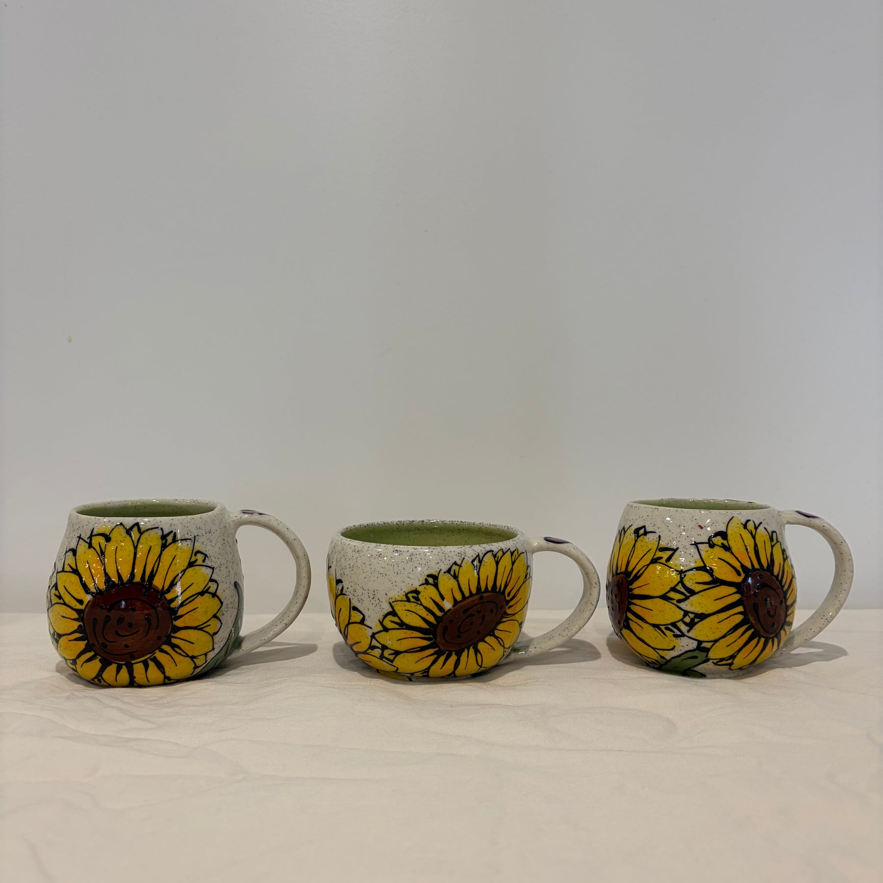 Handmade Sunflower Mugs
