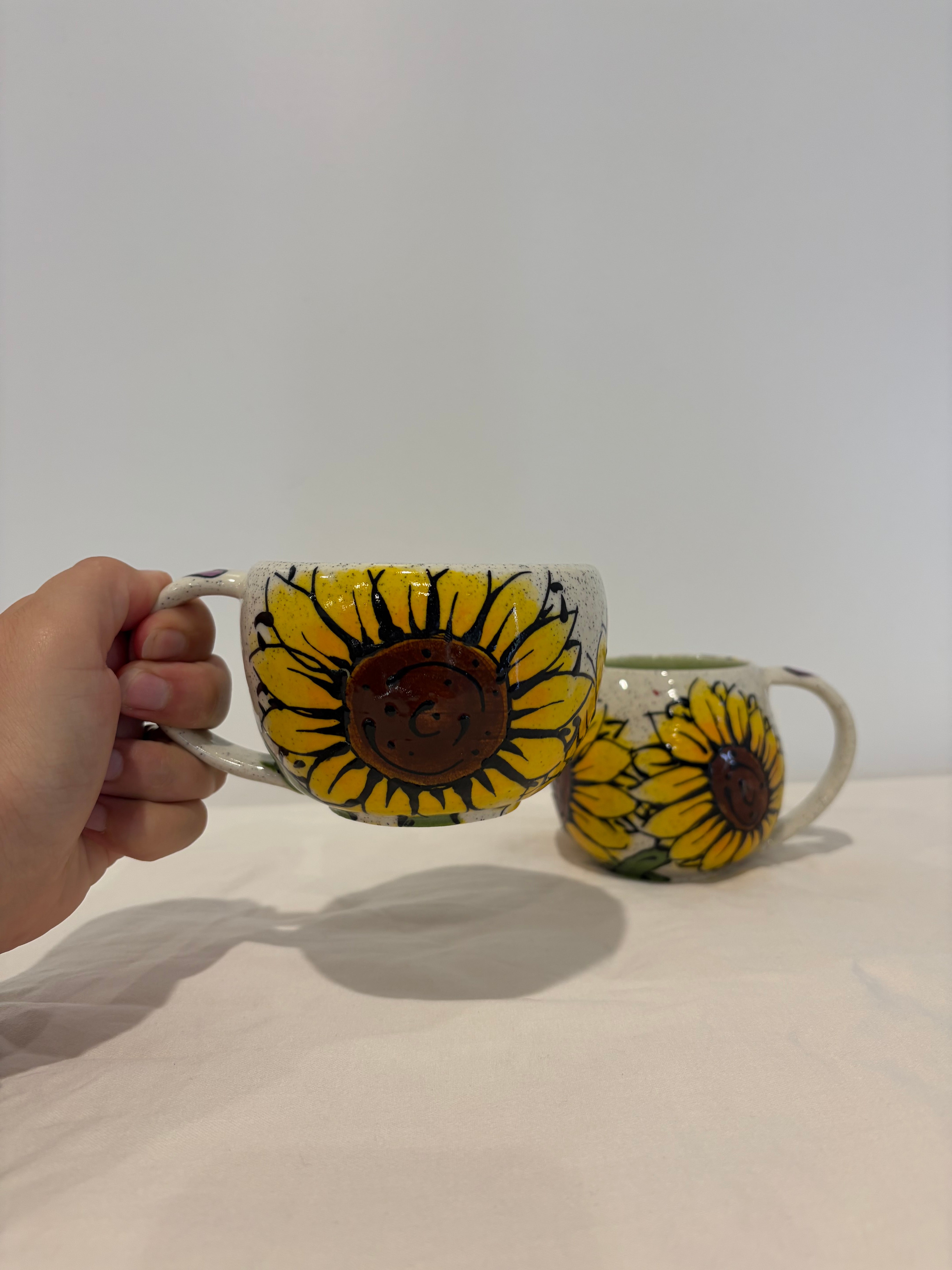 Handmade Sunflower Mugs