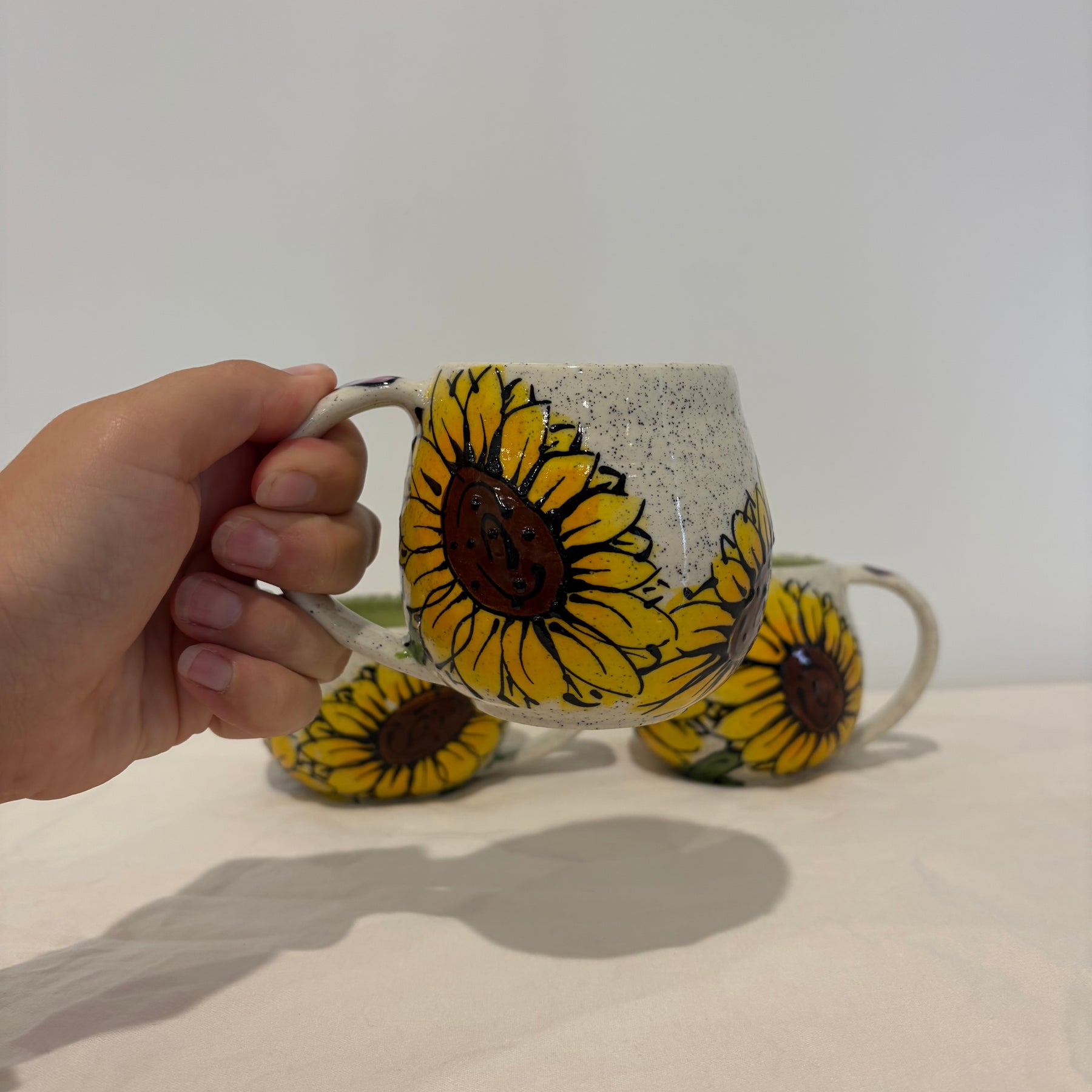 Handmade Sunflower Mugs