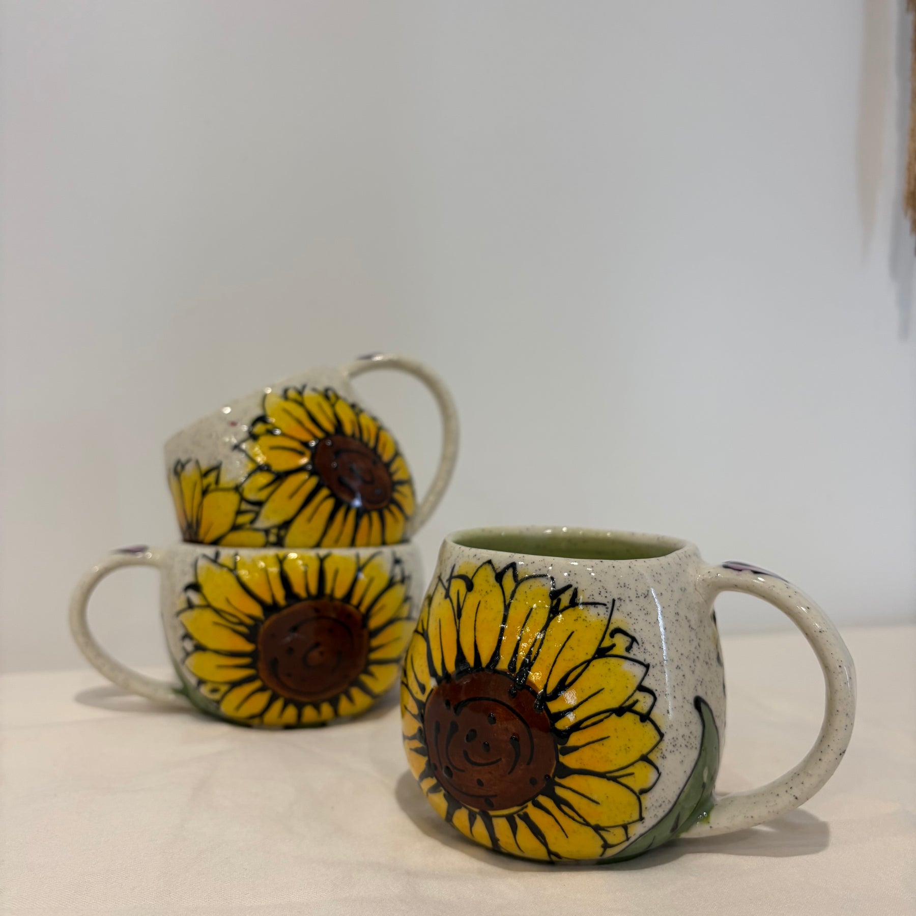 Handmade Sunflower Mugs