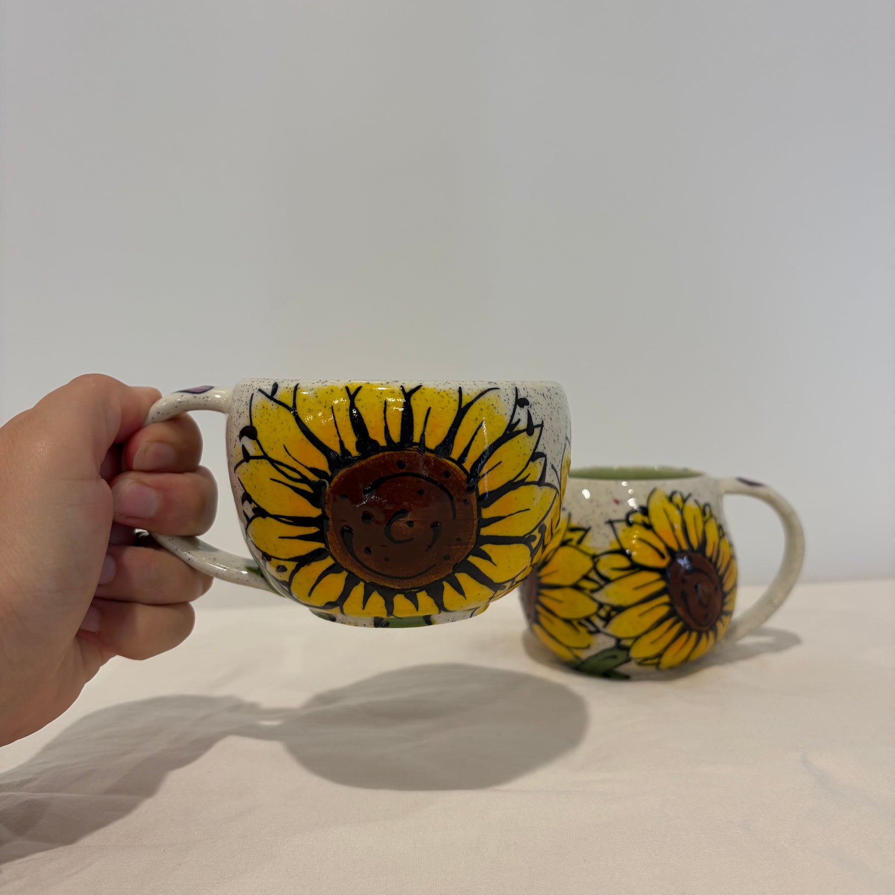 Handmade Sunflower Mugs