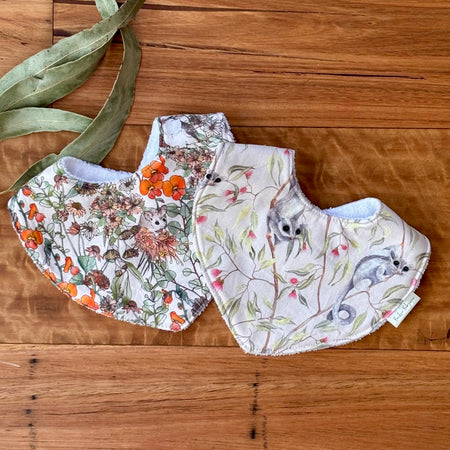 Australiana Baby Bib Set | Bush Friends | Ready to Ship