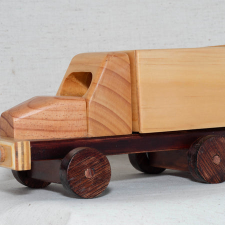 Wooden toy tip-truck