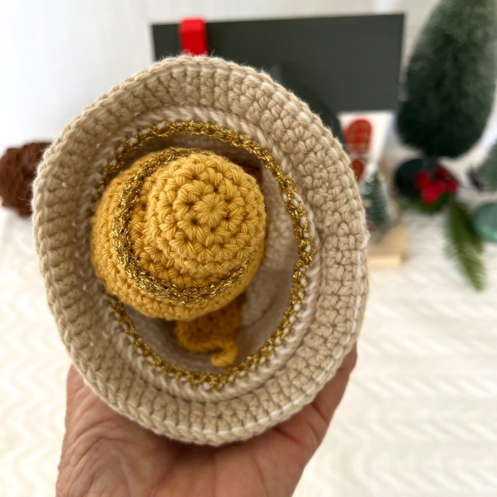 Crochet Reversible Christmas Angel Christmas Bell 17cms