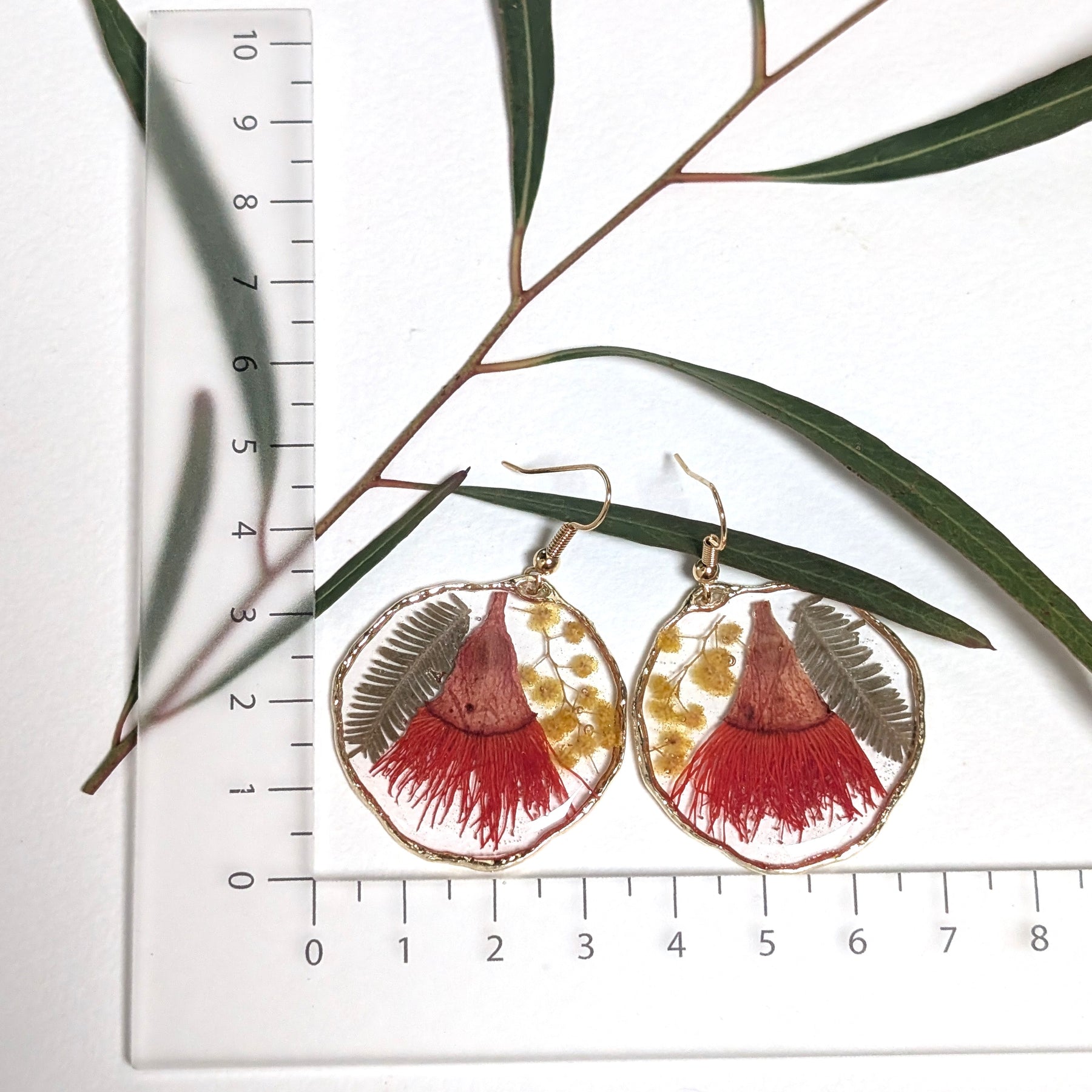 Australian native flower earrings, handmade
