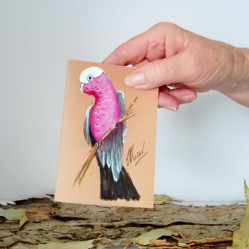 Handpainted Pocket Notebooks. Single or Set of 3. Bird and Animal designs