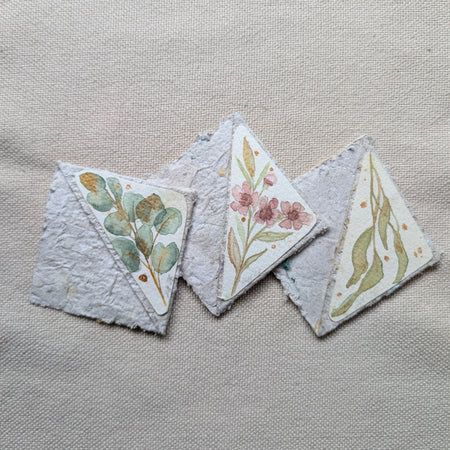 Australian Botanical Corner Bookmark Gift Set – Handmade Watercolour Bookmarks