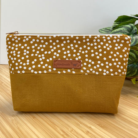 Zipper Pouch in Mustard