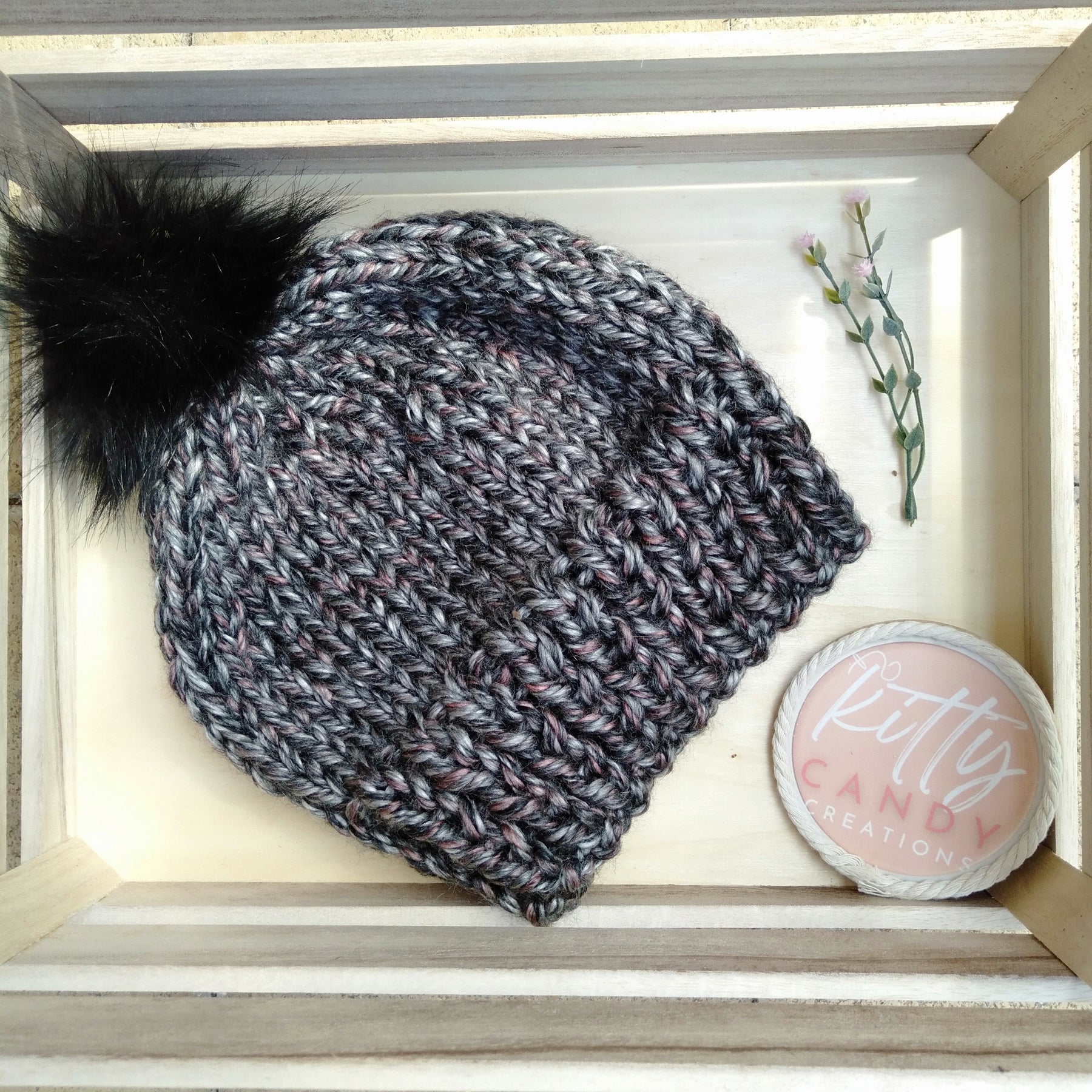 Handmade Knitted Super Bulky Beanie - Wool