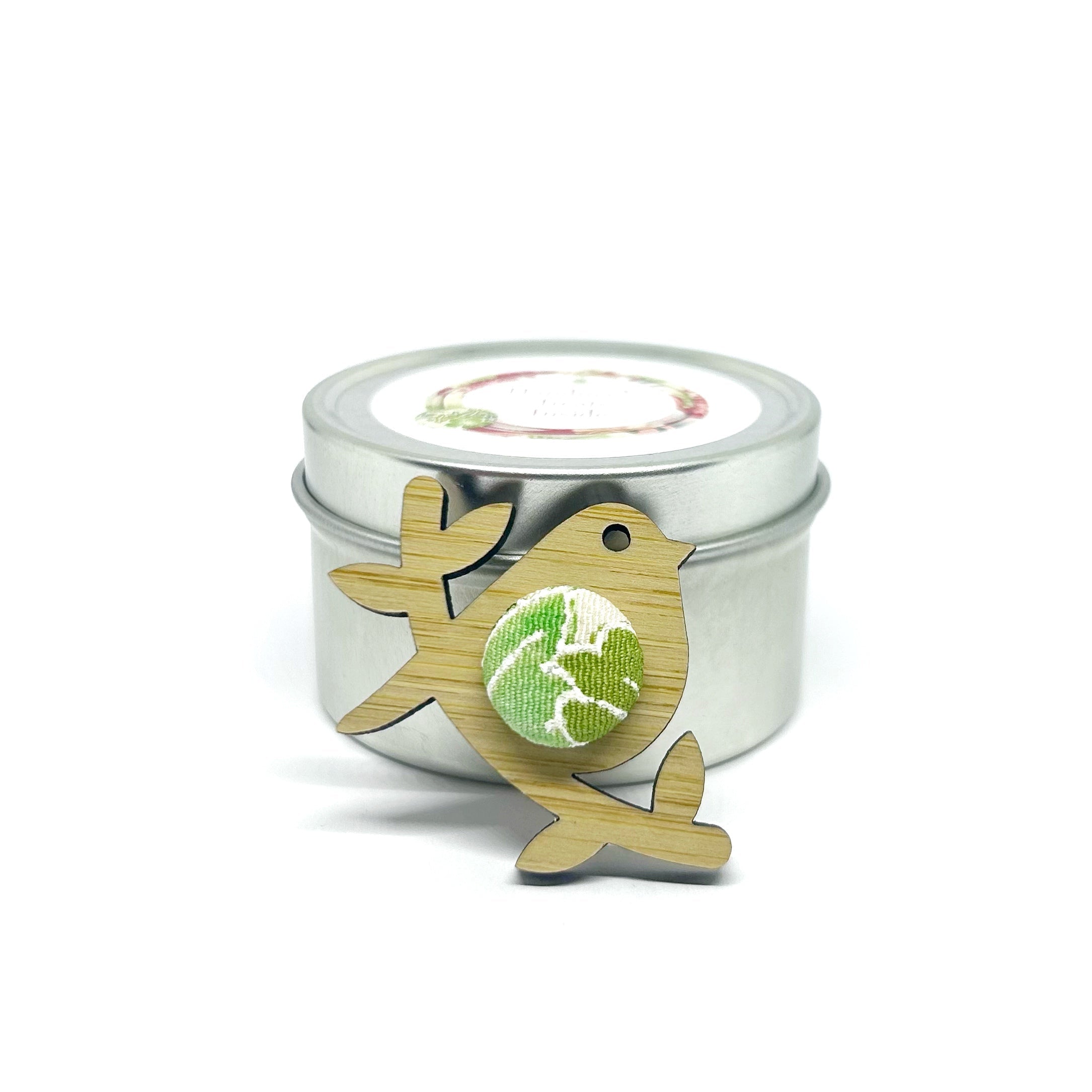 Birdie Brooch Green