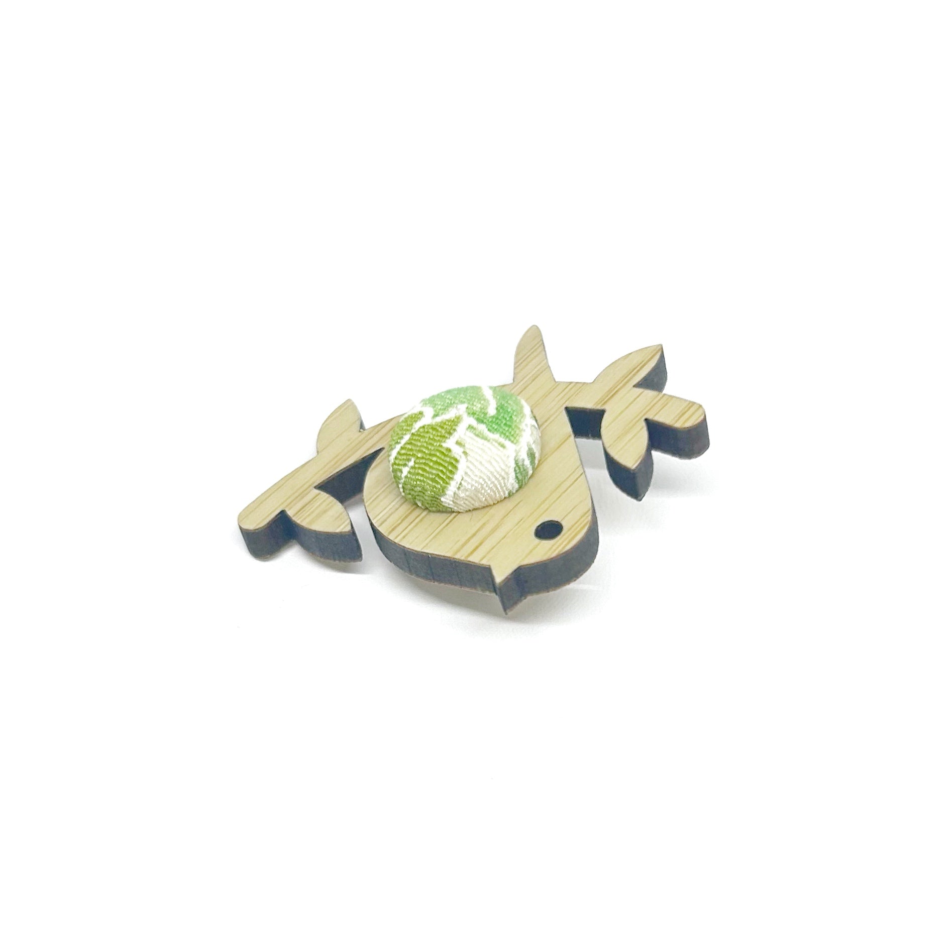 Birdie Brooch Green