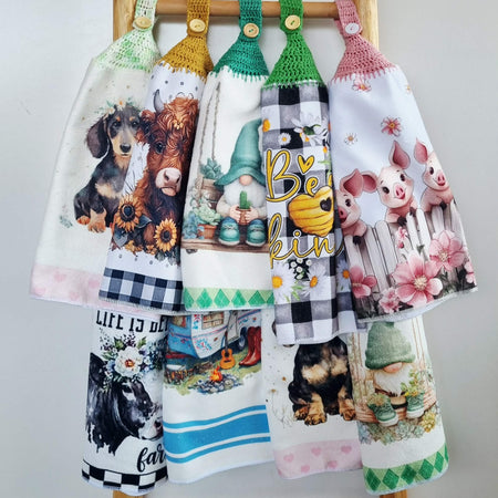 Kitchen Hand Towel | Hanging | Polyester Microfibre | SINGLE LAYER | 9 Styles - 19 - 27