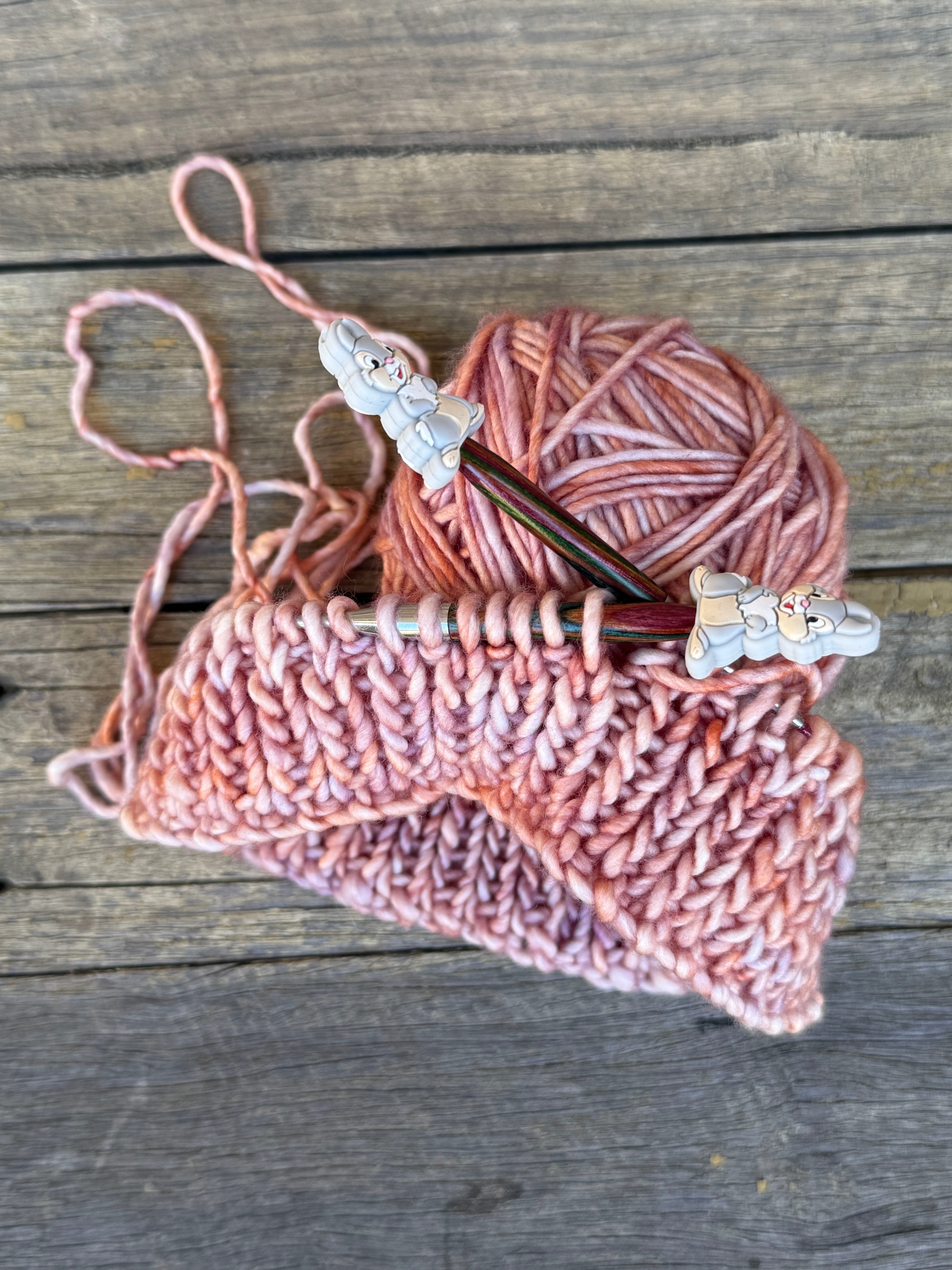 Ladies merino beanie, Peach Apricot Orange flecked hand knitted beanie