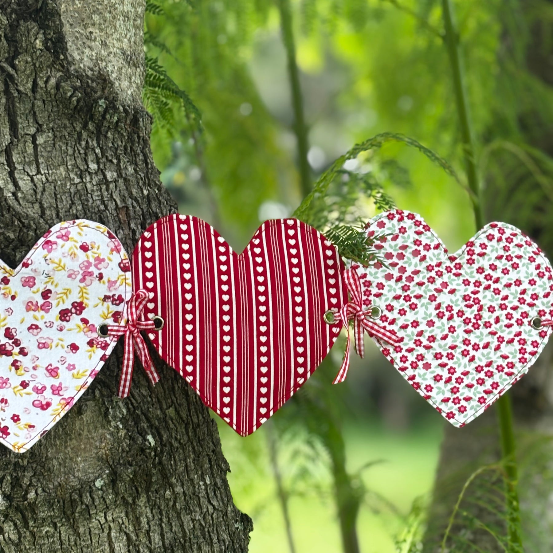 Handmade Fabric Garland Double Sided Bunting Decor