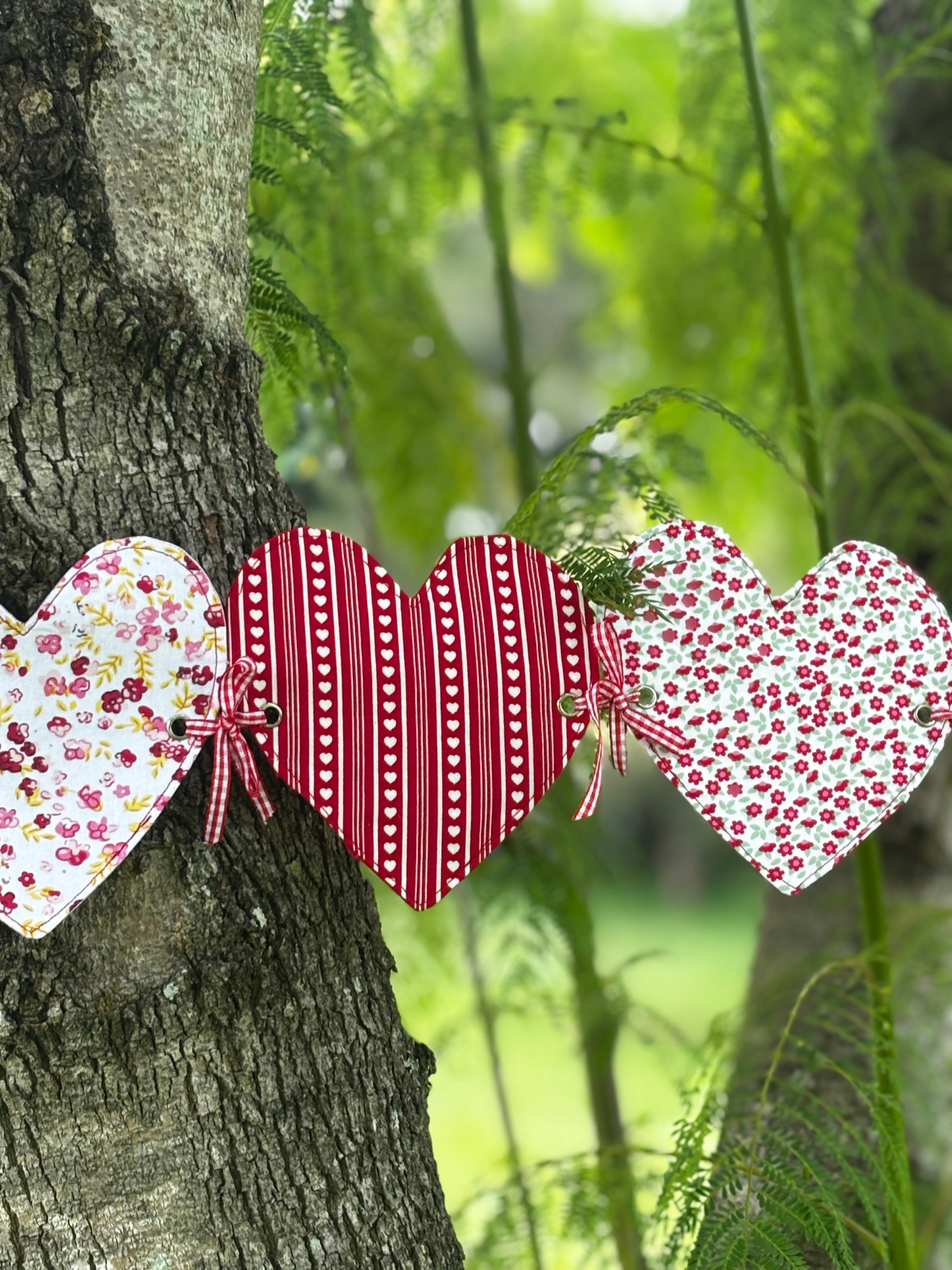 Handmade Fabric Garland Double Sided Bunting Decor