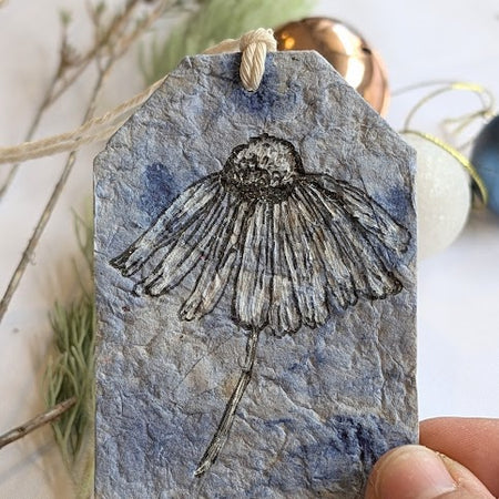 Handmade Paper Botanical Gift Tags – Christmas Collection (Set of 5)