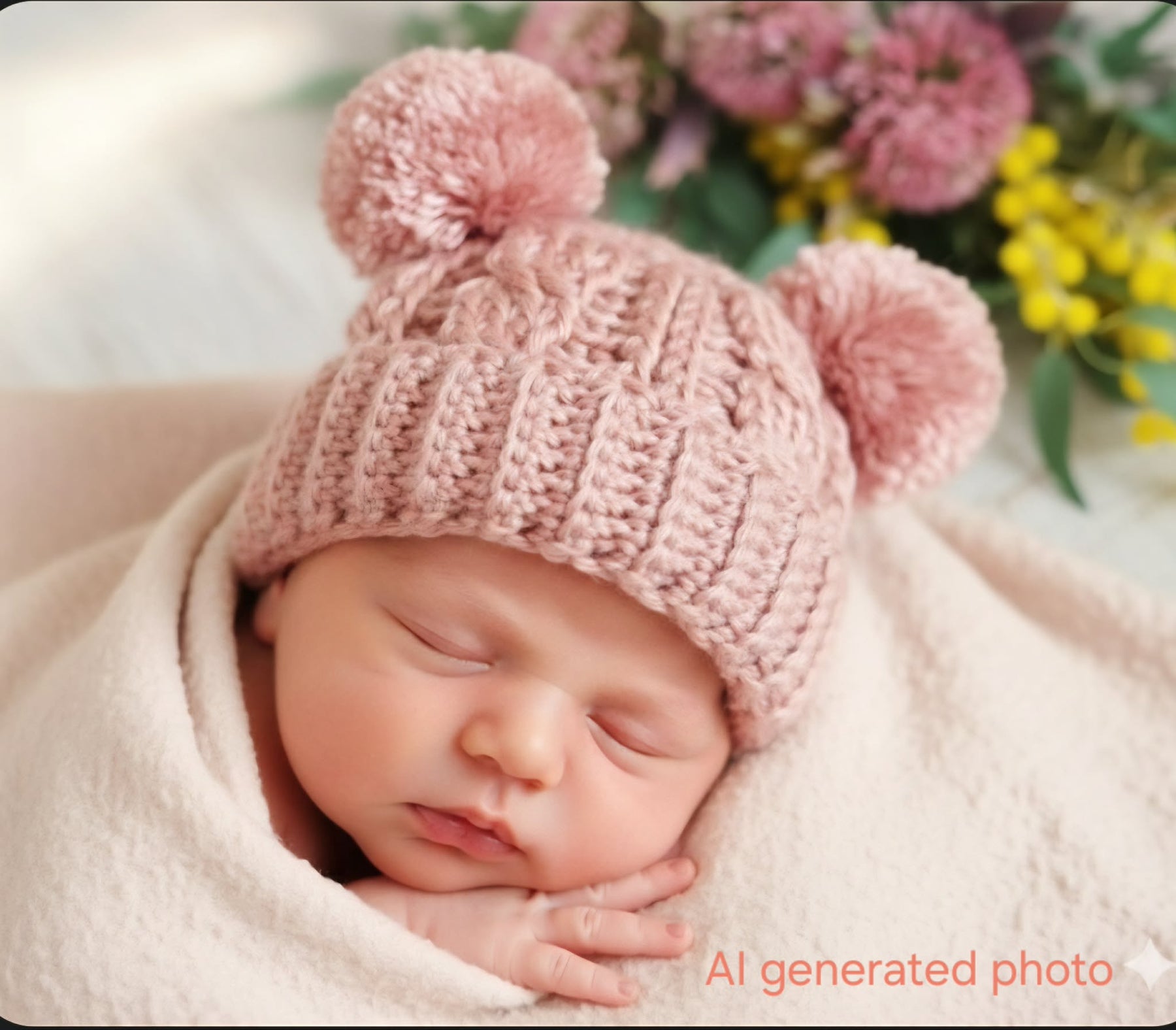 Baby Beanie | Newborn | Cable | Crochet | Knit | Hat