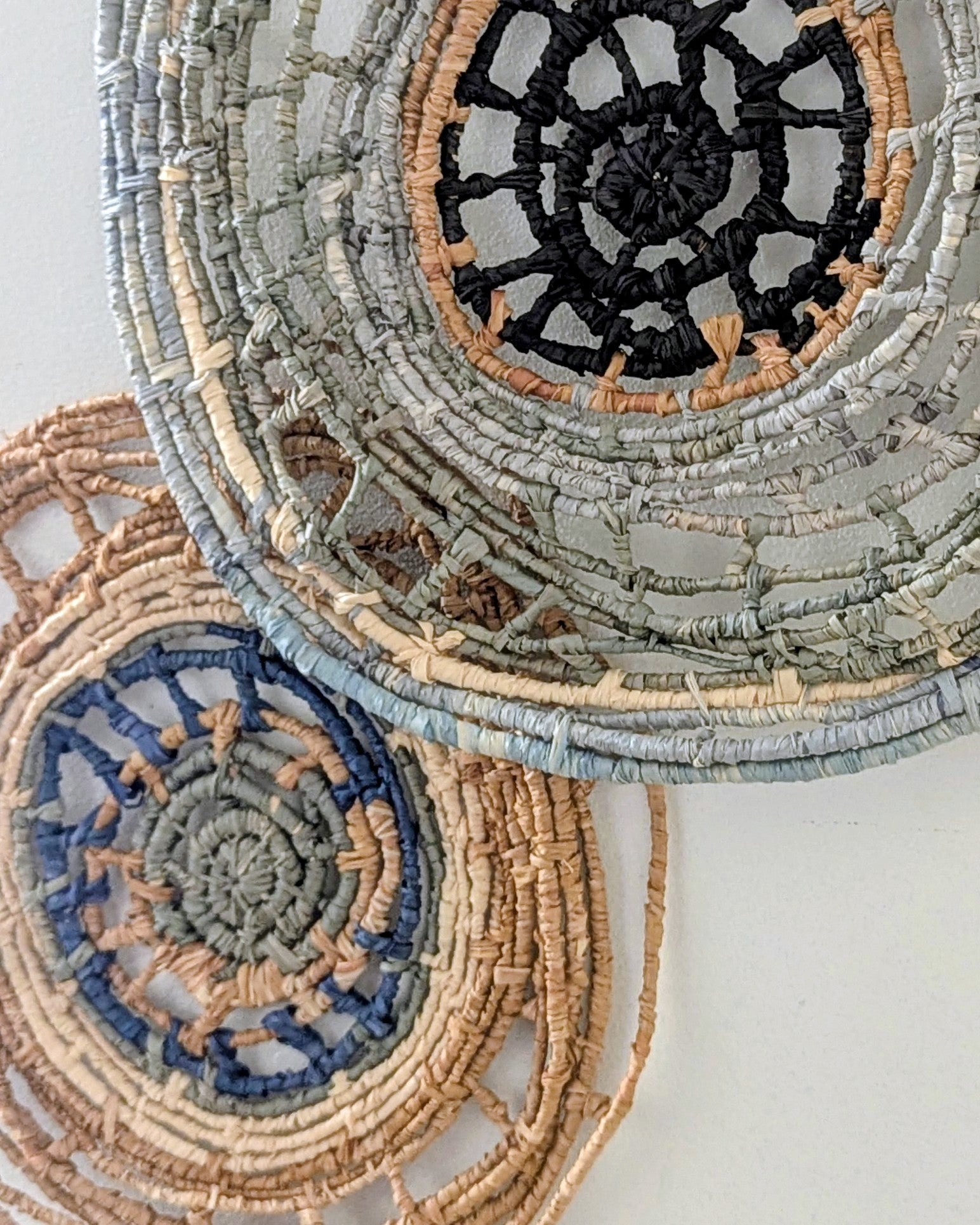 Fibre Art Sculptural Woven Wall Pieces | 2 sizes Choose your Colours Made to Order| Raffia Wall Hangings