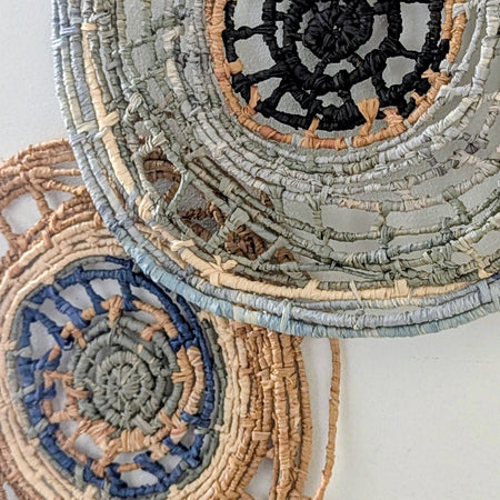 Fibre Art Sculptural Woven Wall Pieces | 2 sizes Choose your Colours Made to Order| Raffia Wall Hangings