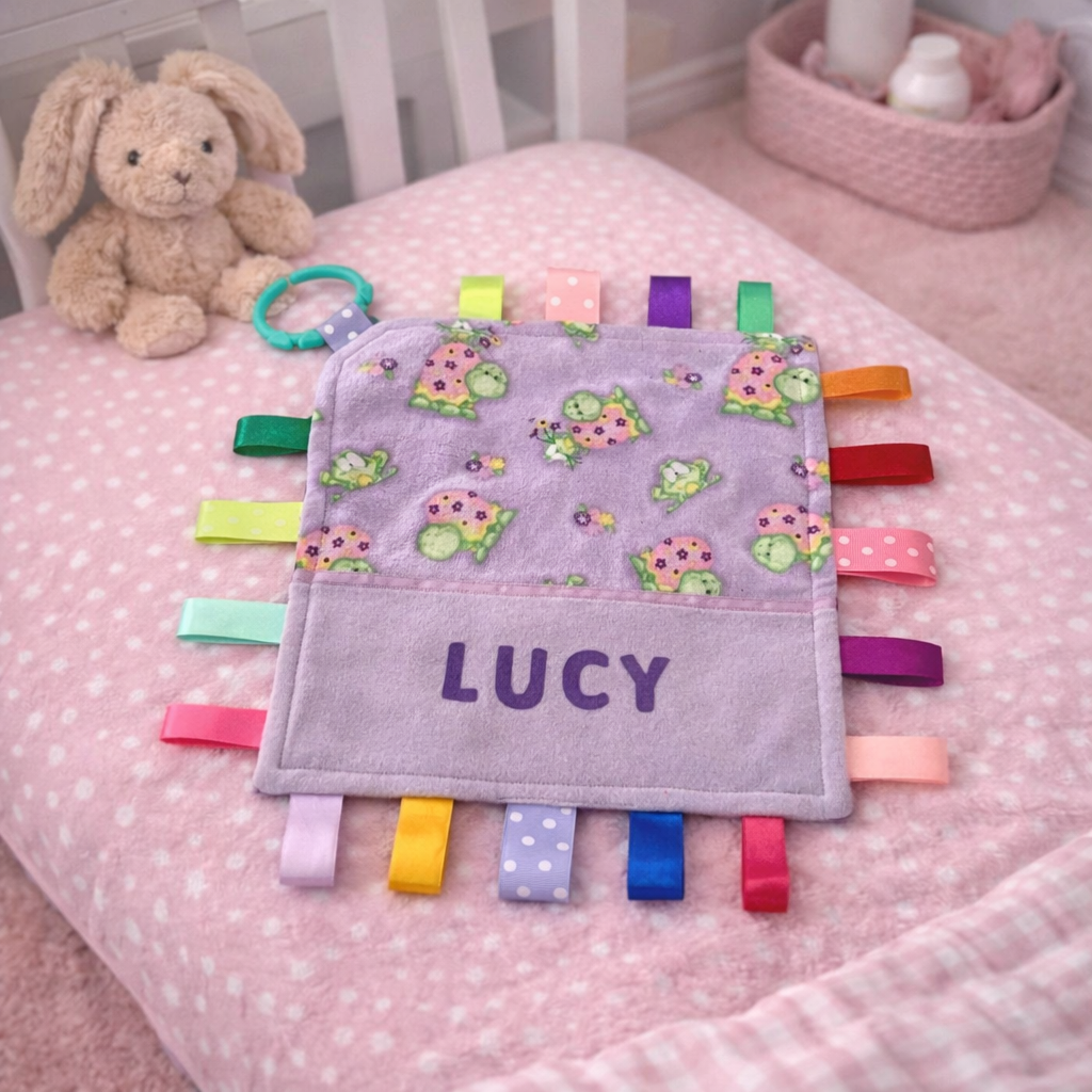 Babies Personalised Taggy Security Blanket / Comforter Toy - Various Designs -