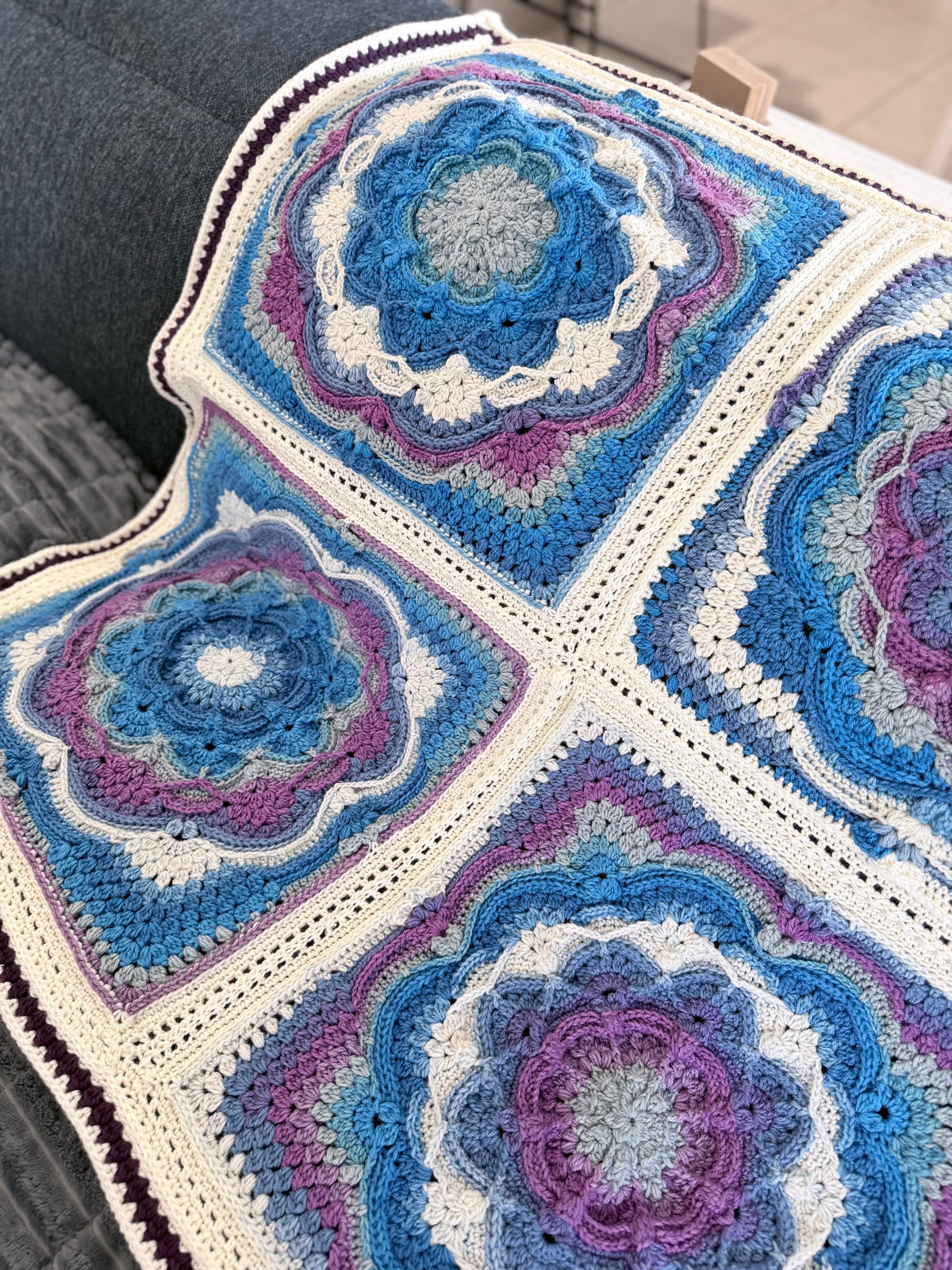 #039 - Large Crocheted Blanket
