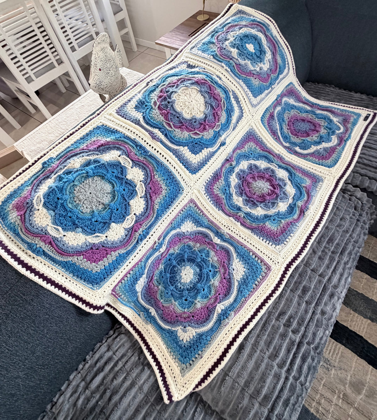#039 - Large Crocheted Blanket
