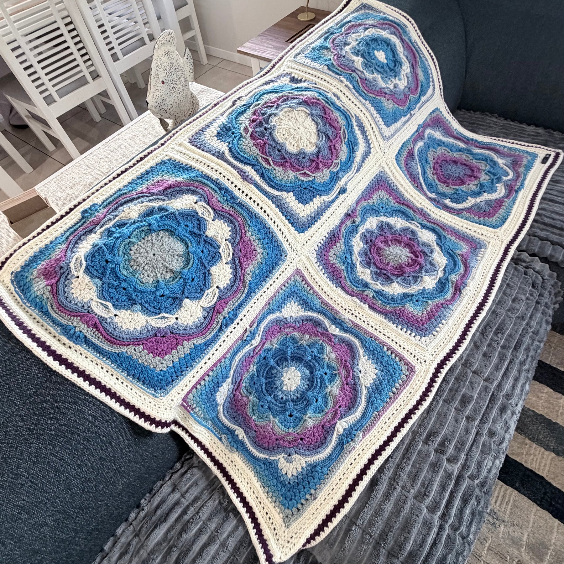 #039 - Large Crocheted Blanket