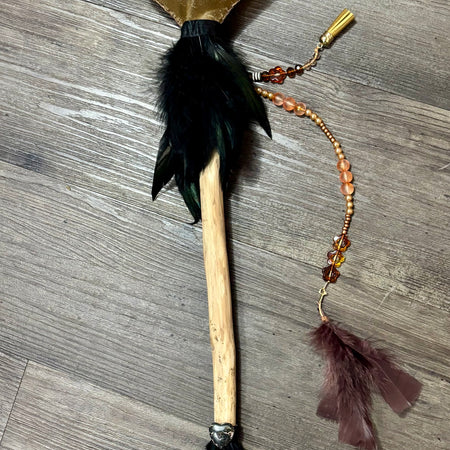 Handmade Kangaroo Hide Rattle – One of a Kind