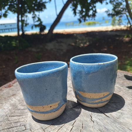 Coffee Latte cups blue