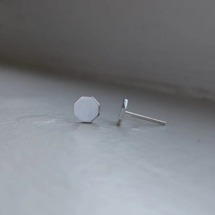 plain octagon studs