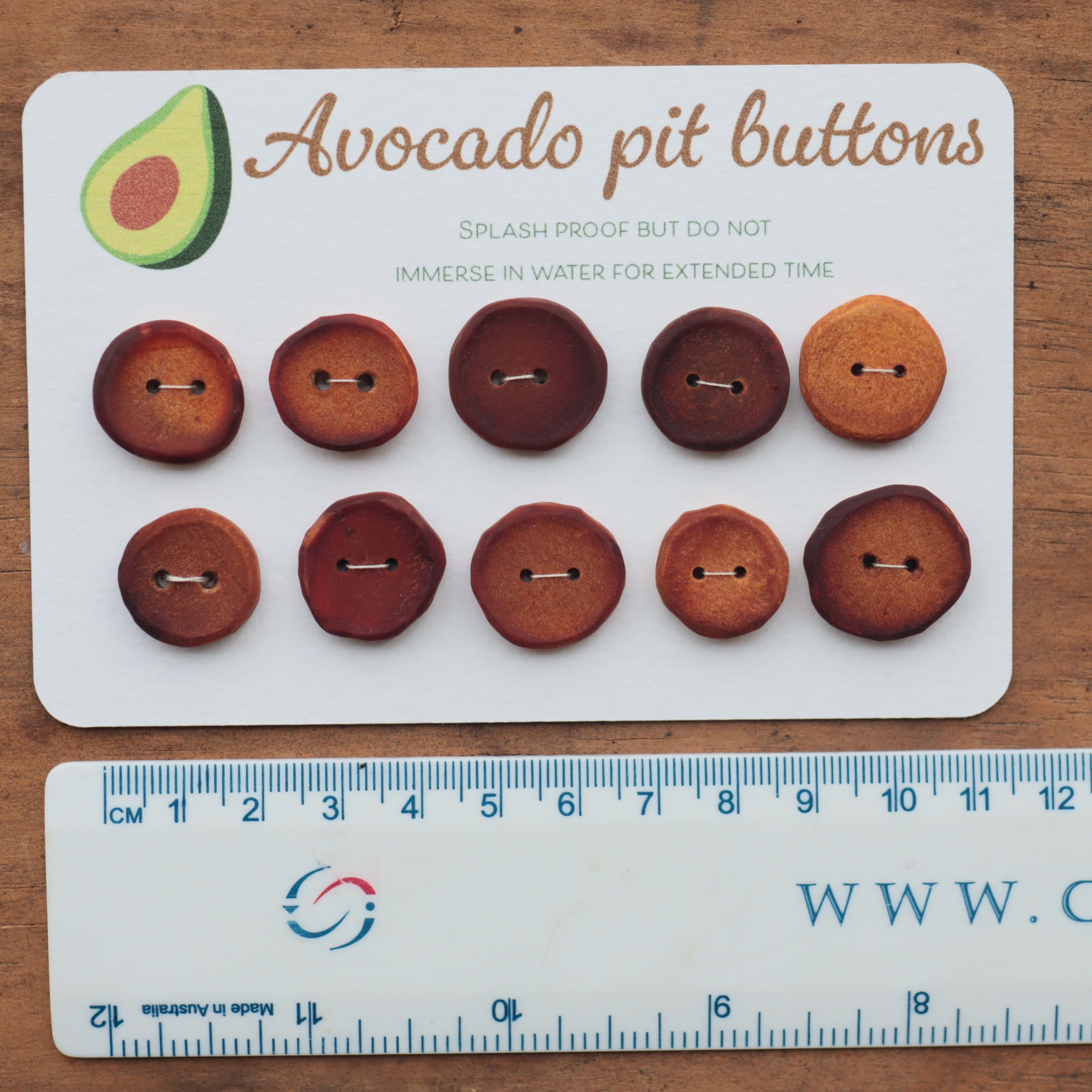 Hand carved Avocado pit Buttons. 5 to 10 Buttons on a card.