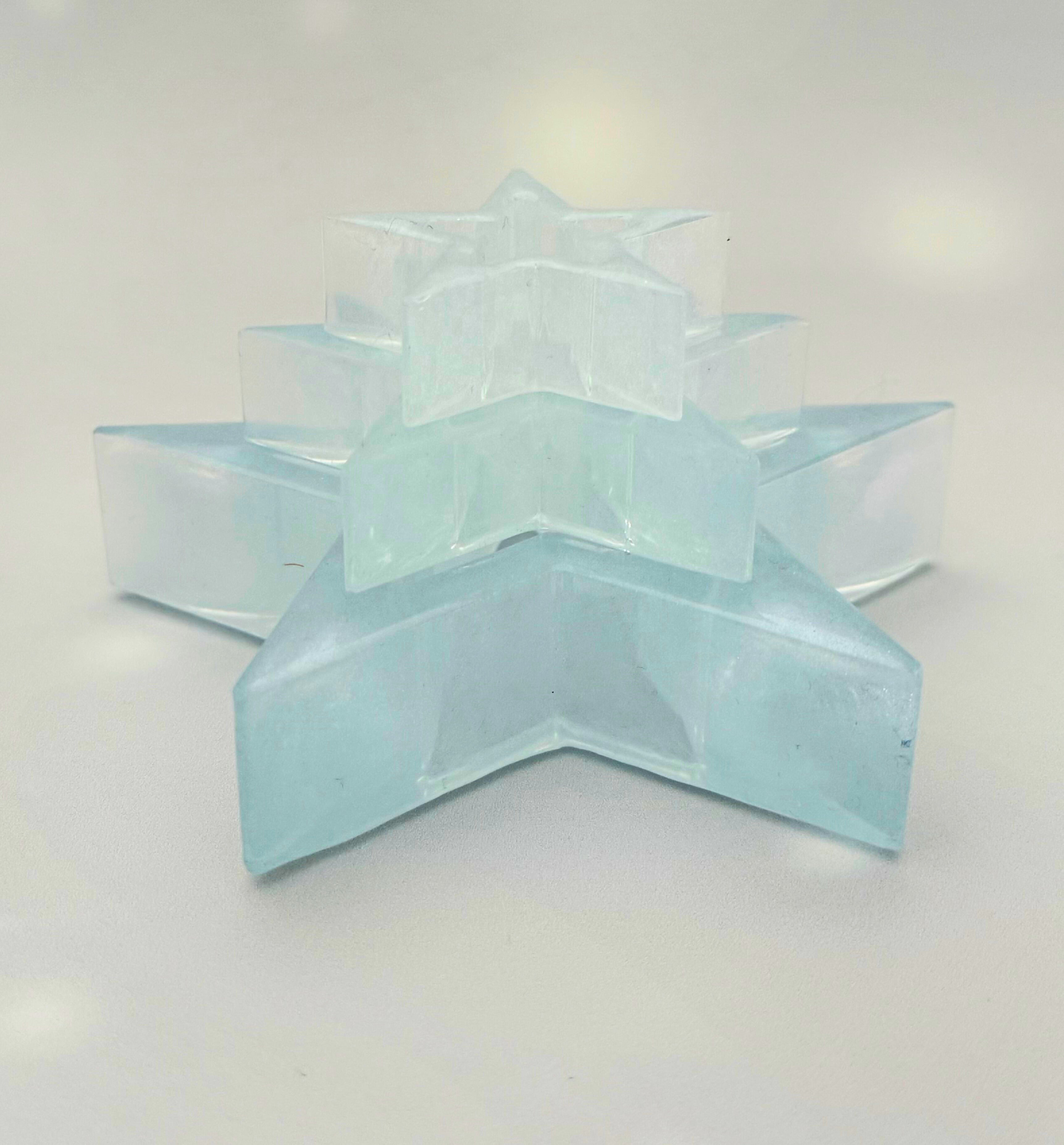 Handmade Resin Star Set with Round Tray