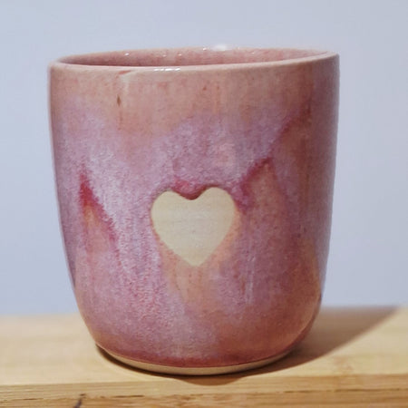Coffee Latte Cup - Love heart Pink