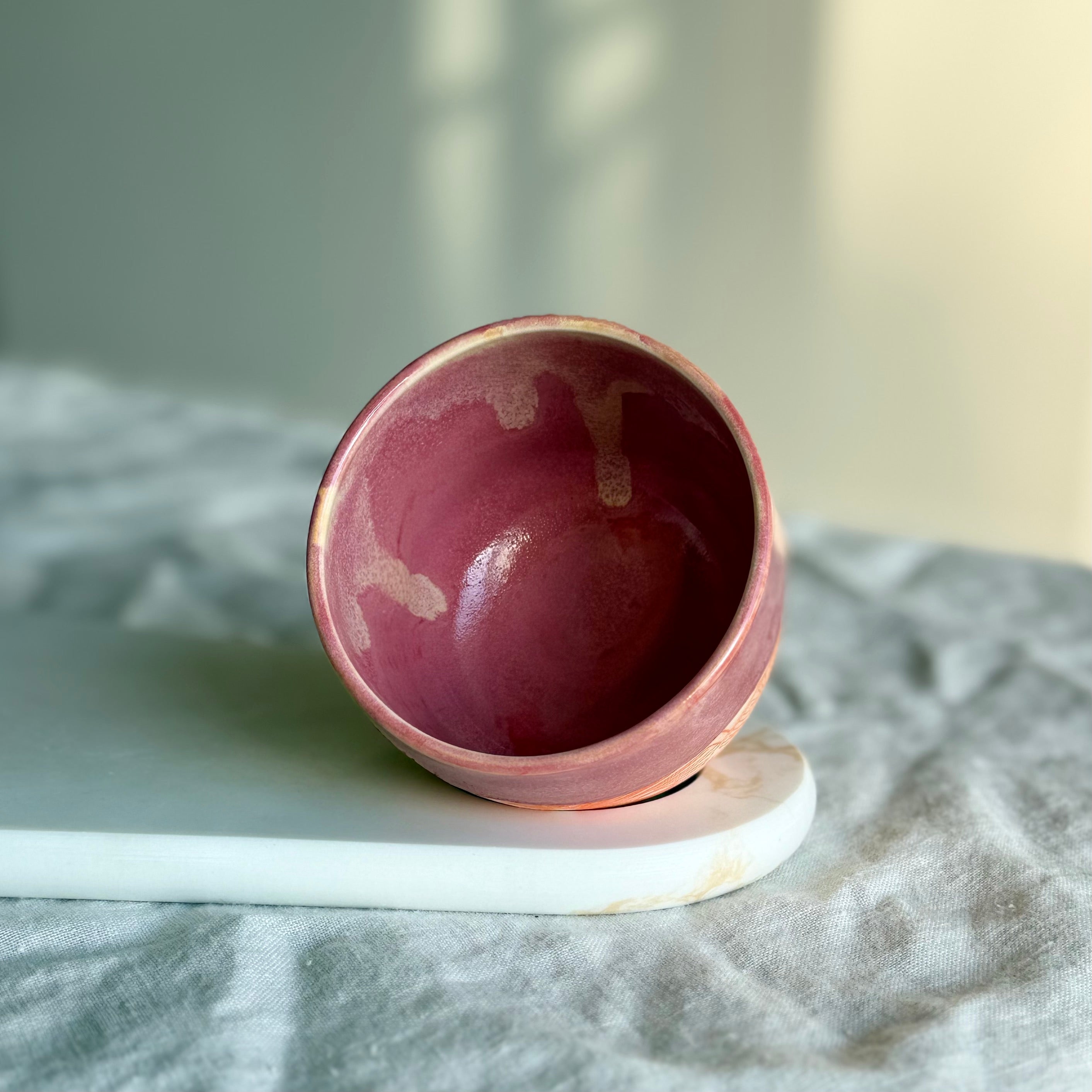 Handmade Ceramic Tumbler | Orange Blossom | Wheel Thrown Pottery