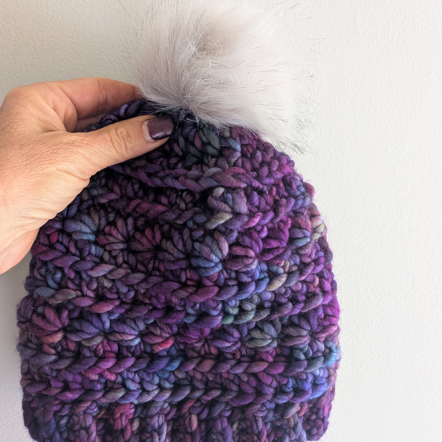 Cozy Fit Merino Beanie Purple Tones