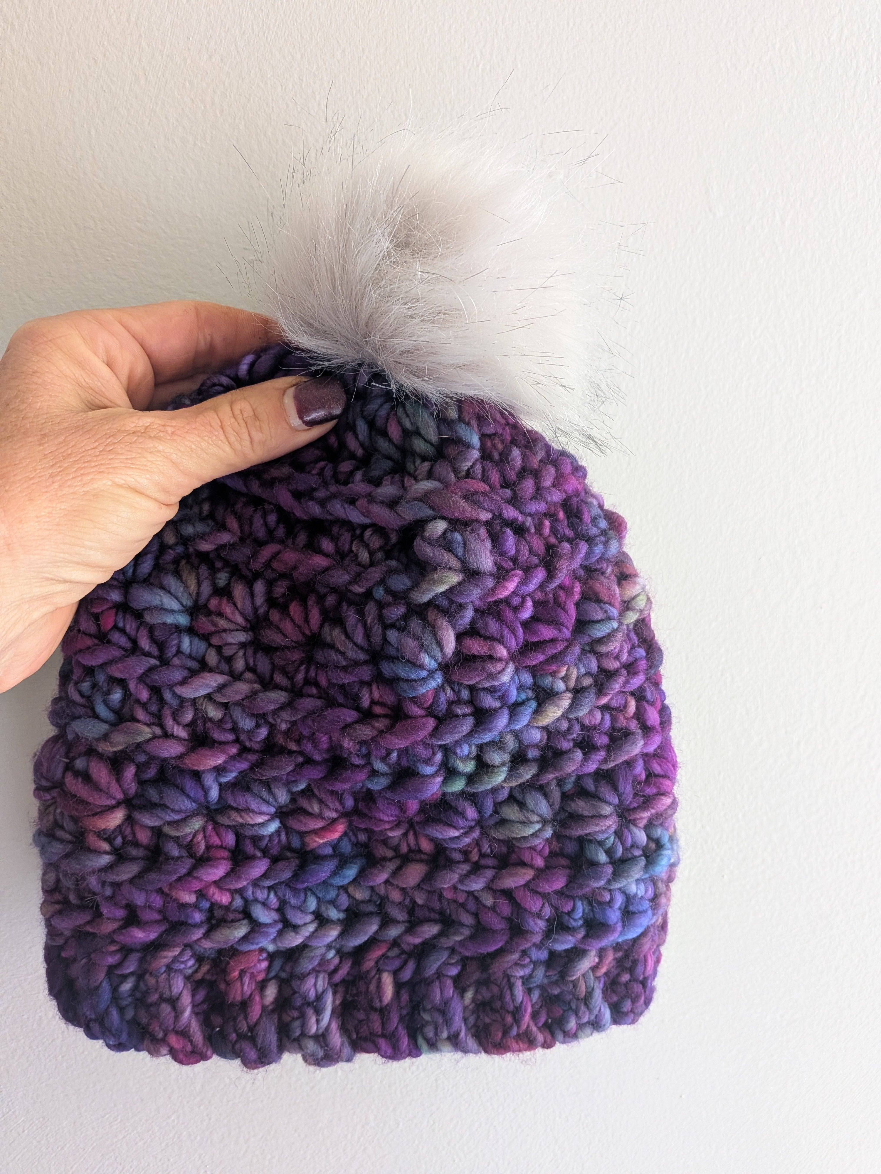 Cozy Fit Merino Beanie Purple Tones