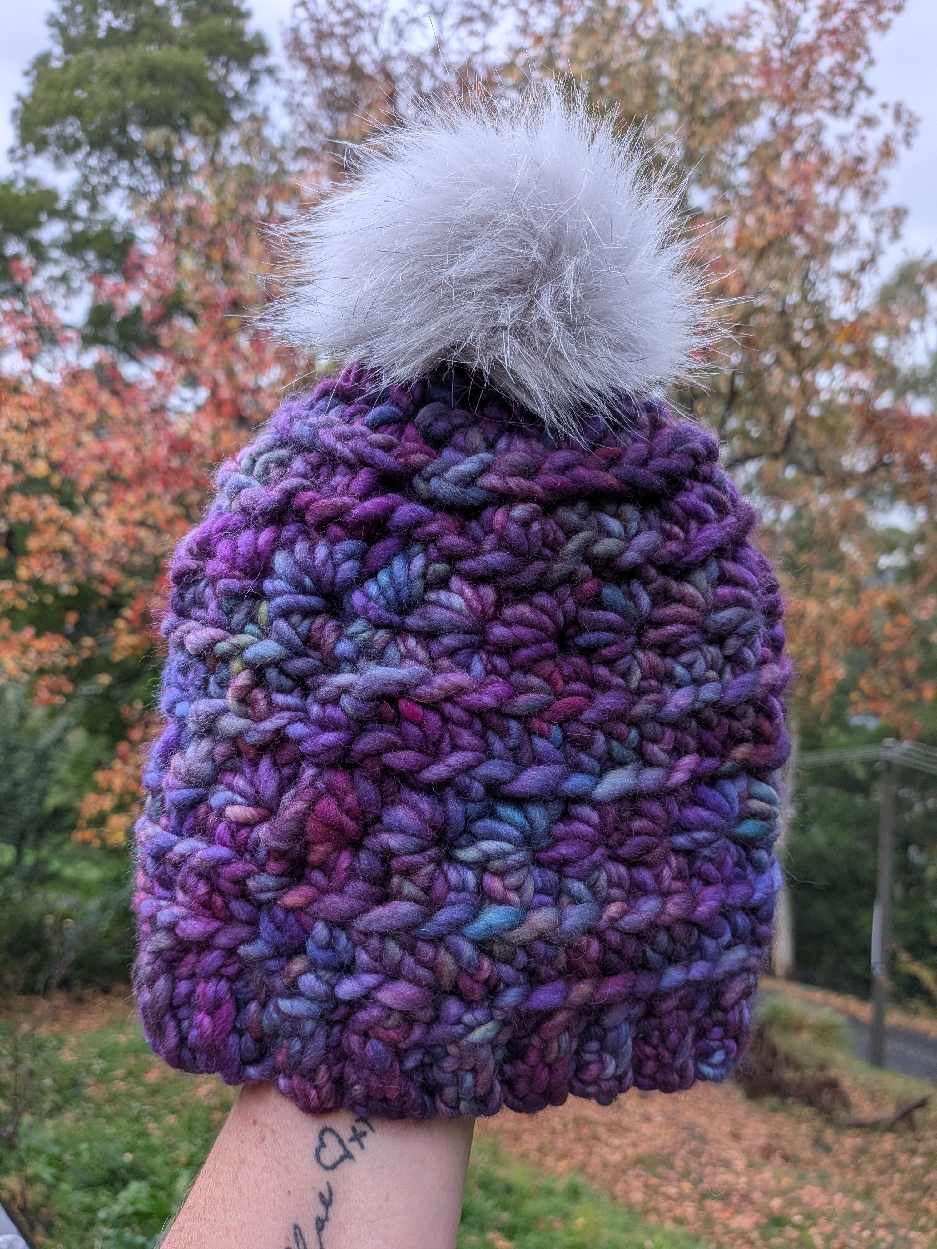 Cozy Fit Merino Beanie Purple Tones