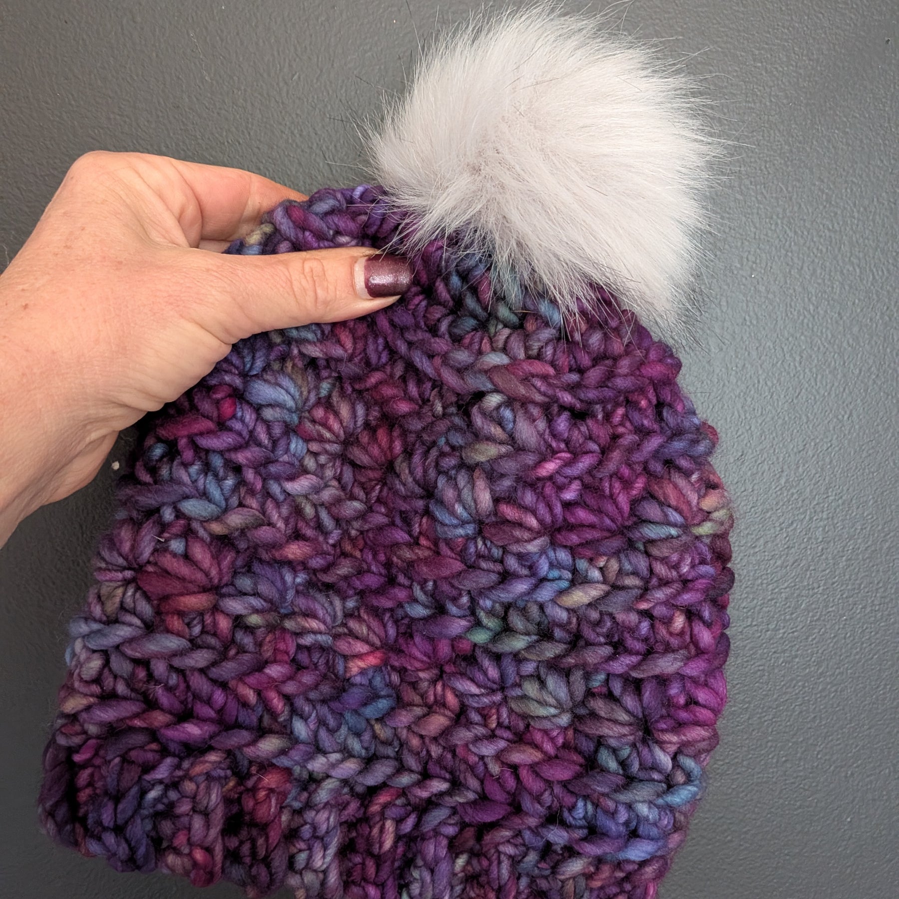 Cozy Fit Merino Beanie Purple Tones