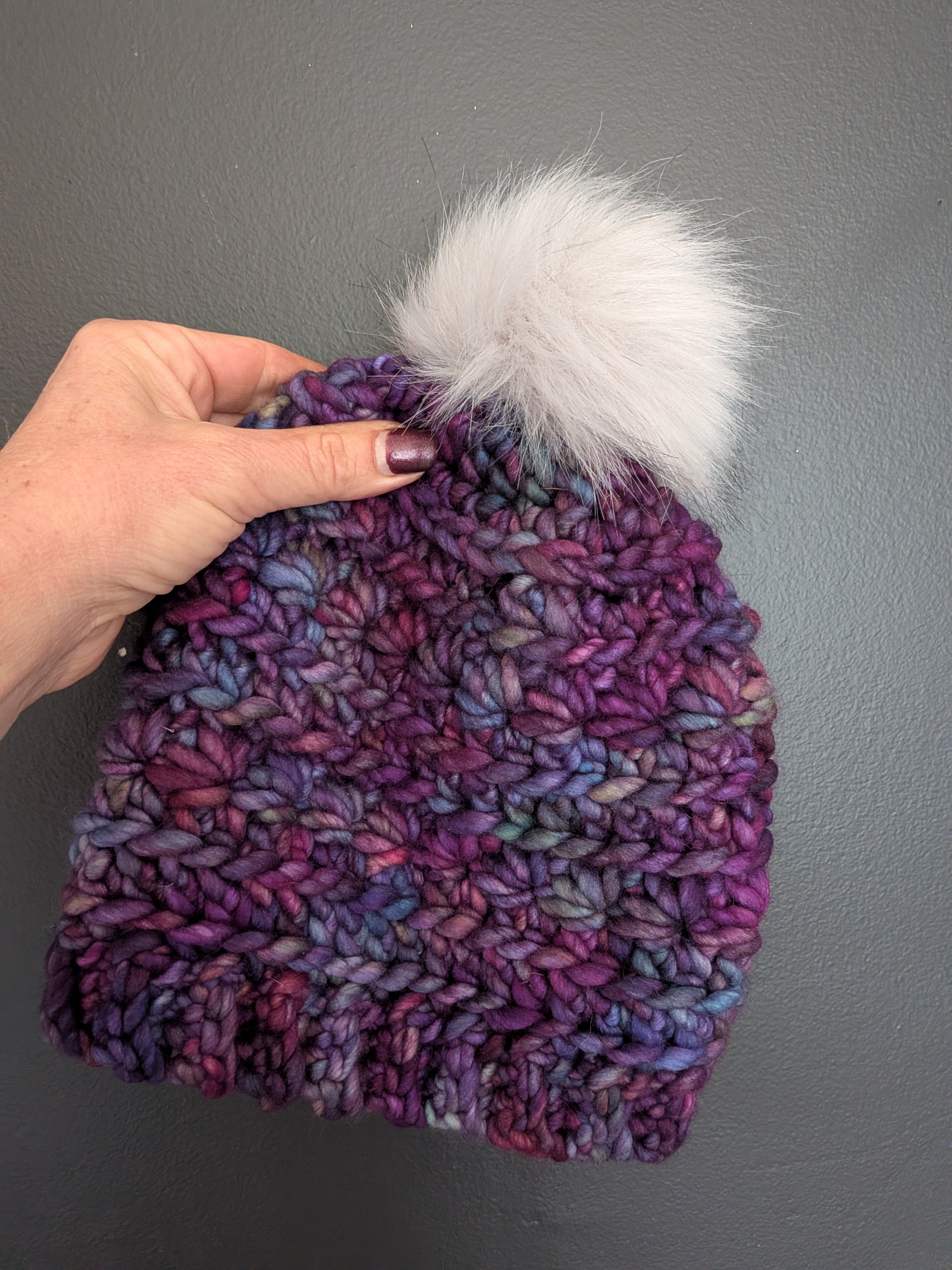 Cozy Fit Merino Beanie Purple Tones