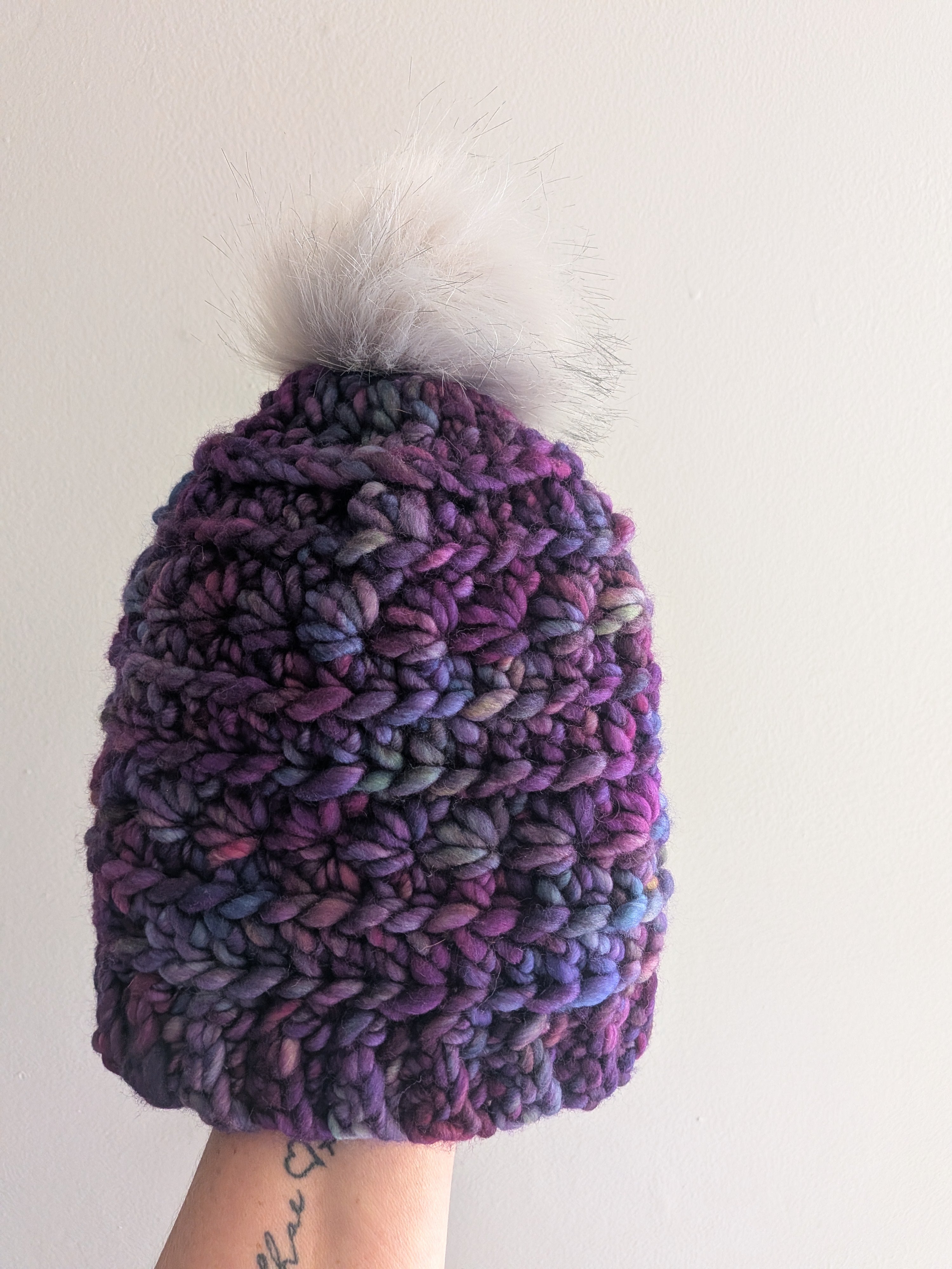 Cozy Fit Merino Beanie Purple Tones