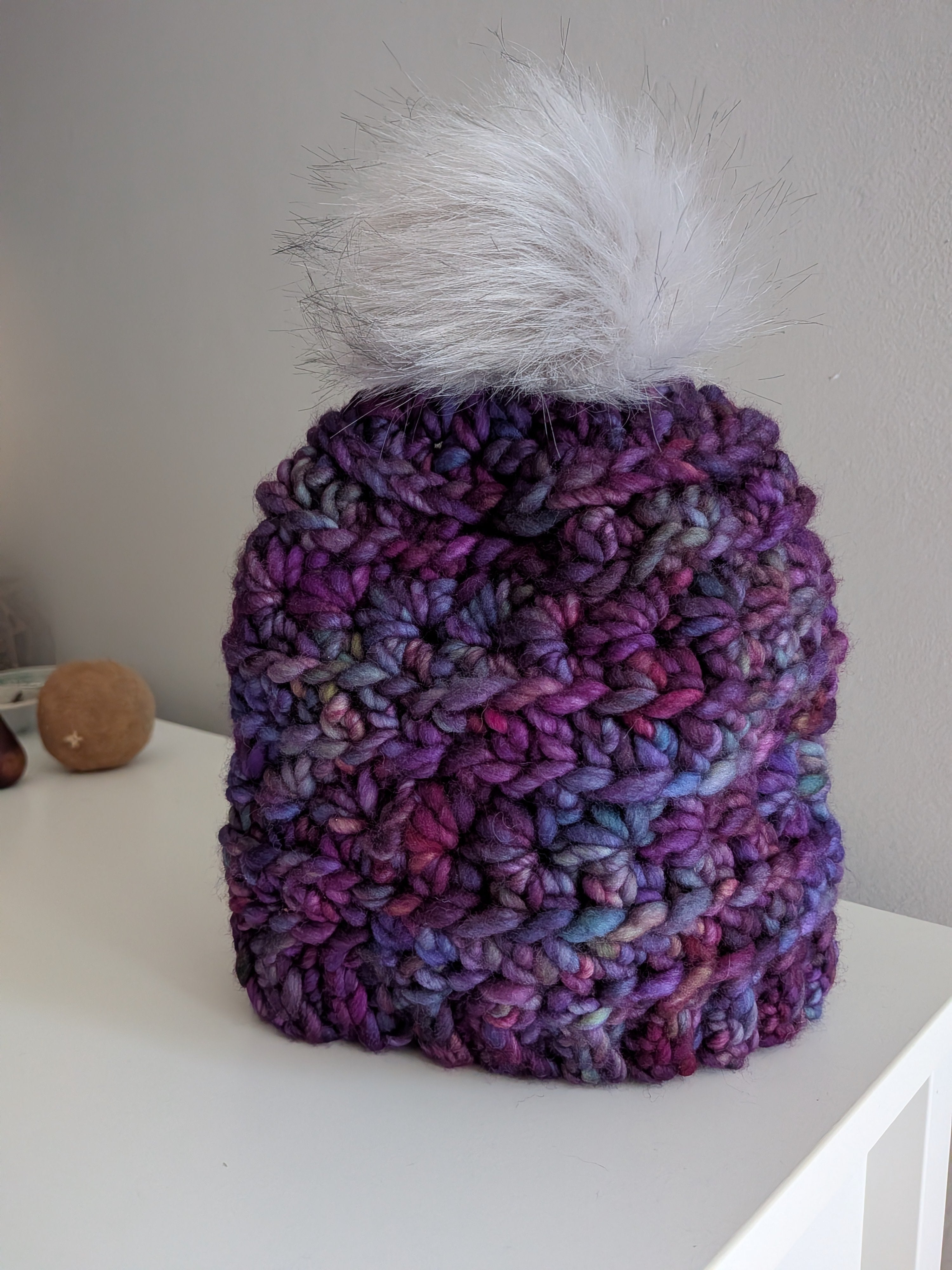 Cozy Fit Merino Beanie Purple Tones