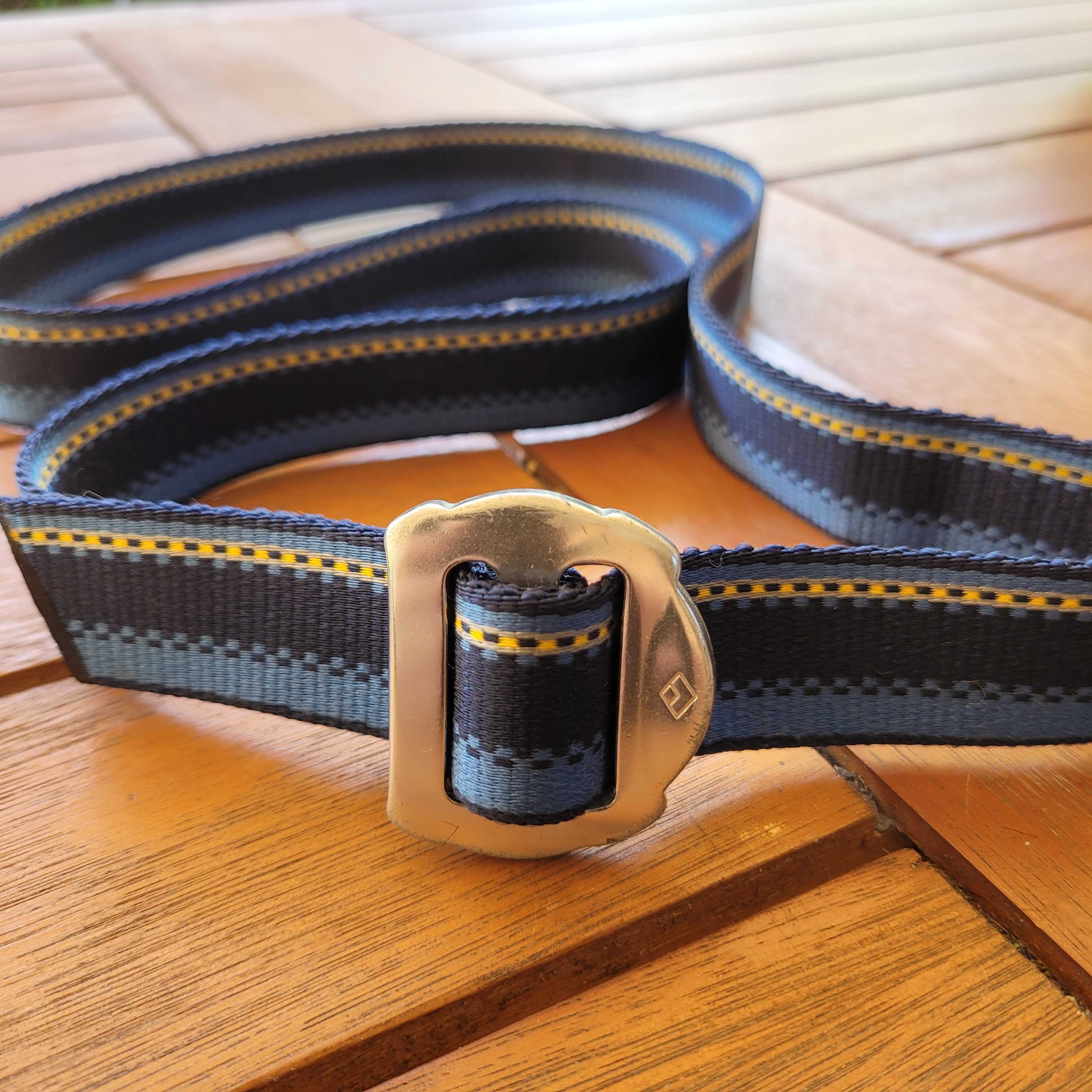 Upcycled Harness Belt [Blue-Yellow]