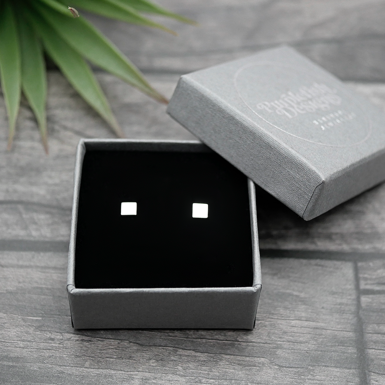 Silver Square Studs - Handmade Sterling Silver Stud Earrings