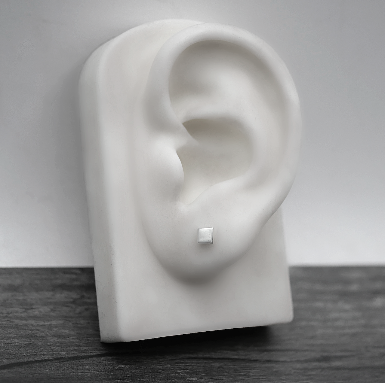 Gift Set - Silver Square Studs and Silver Bar Studs - Sterling Silver