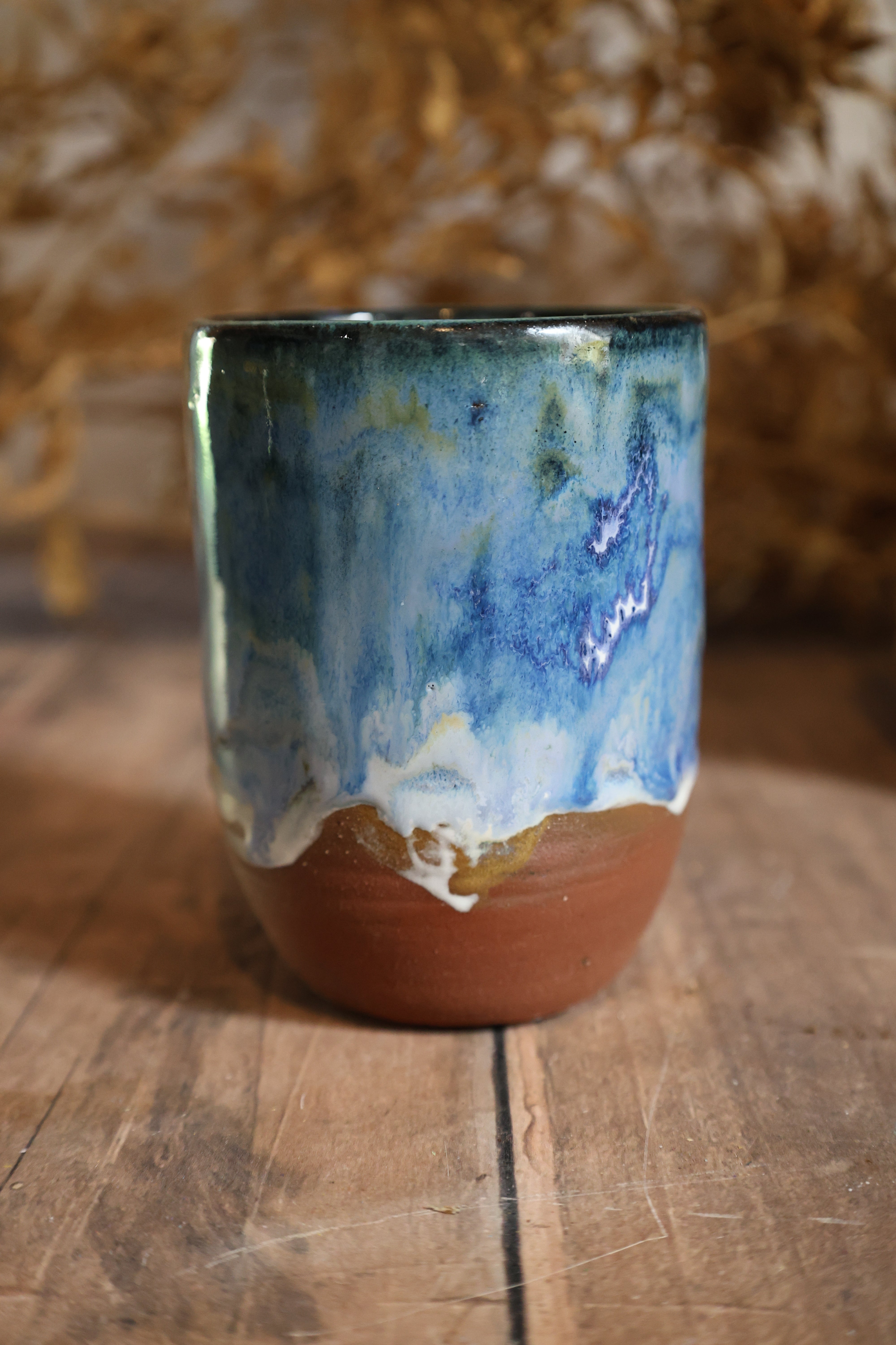 Handmade Ceramic Blue Surf  Tumblers -Medium