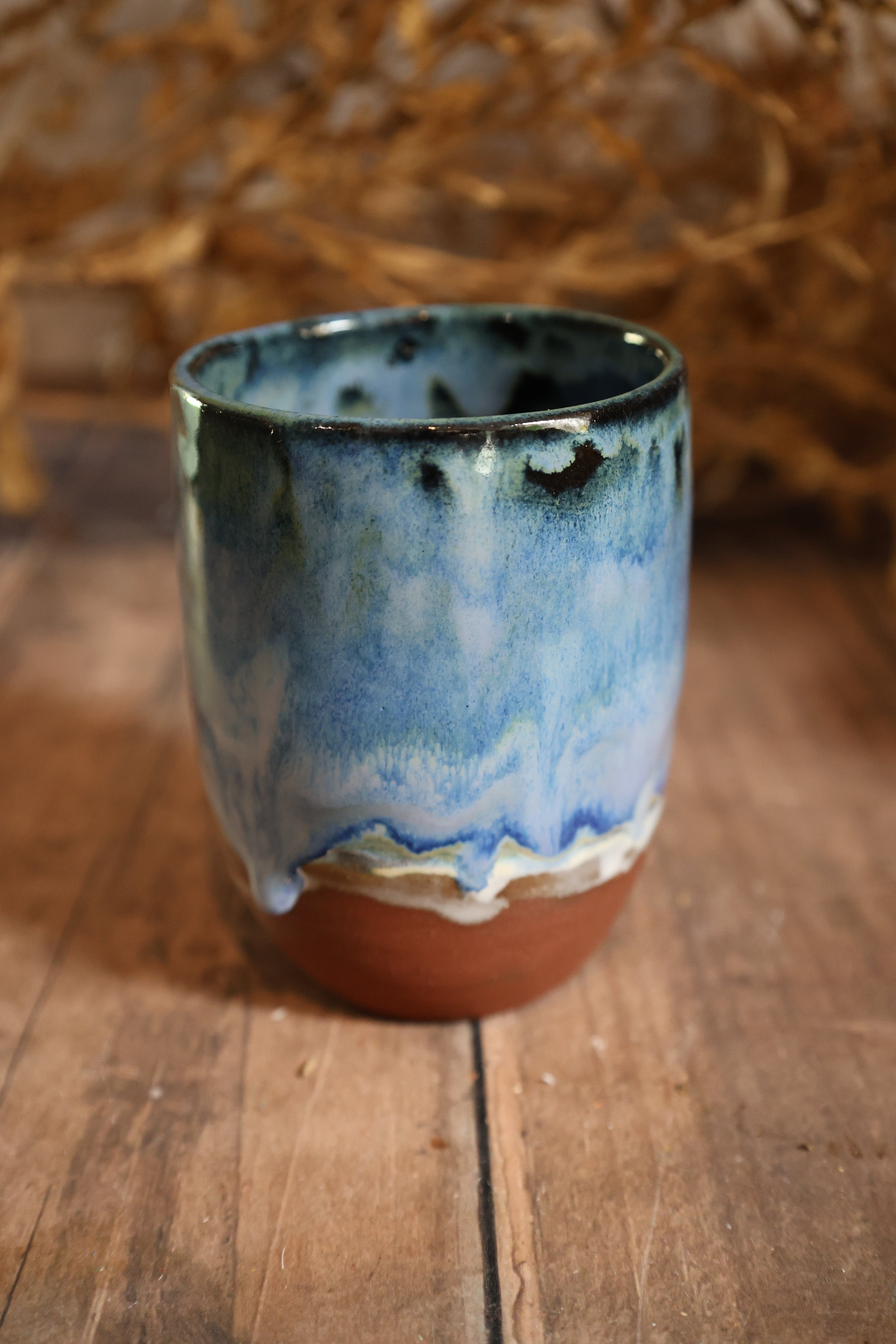 Handmade Ceramic Blue Surf  Tumblers -Medium