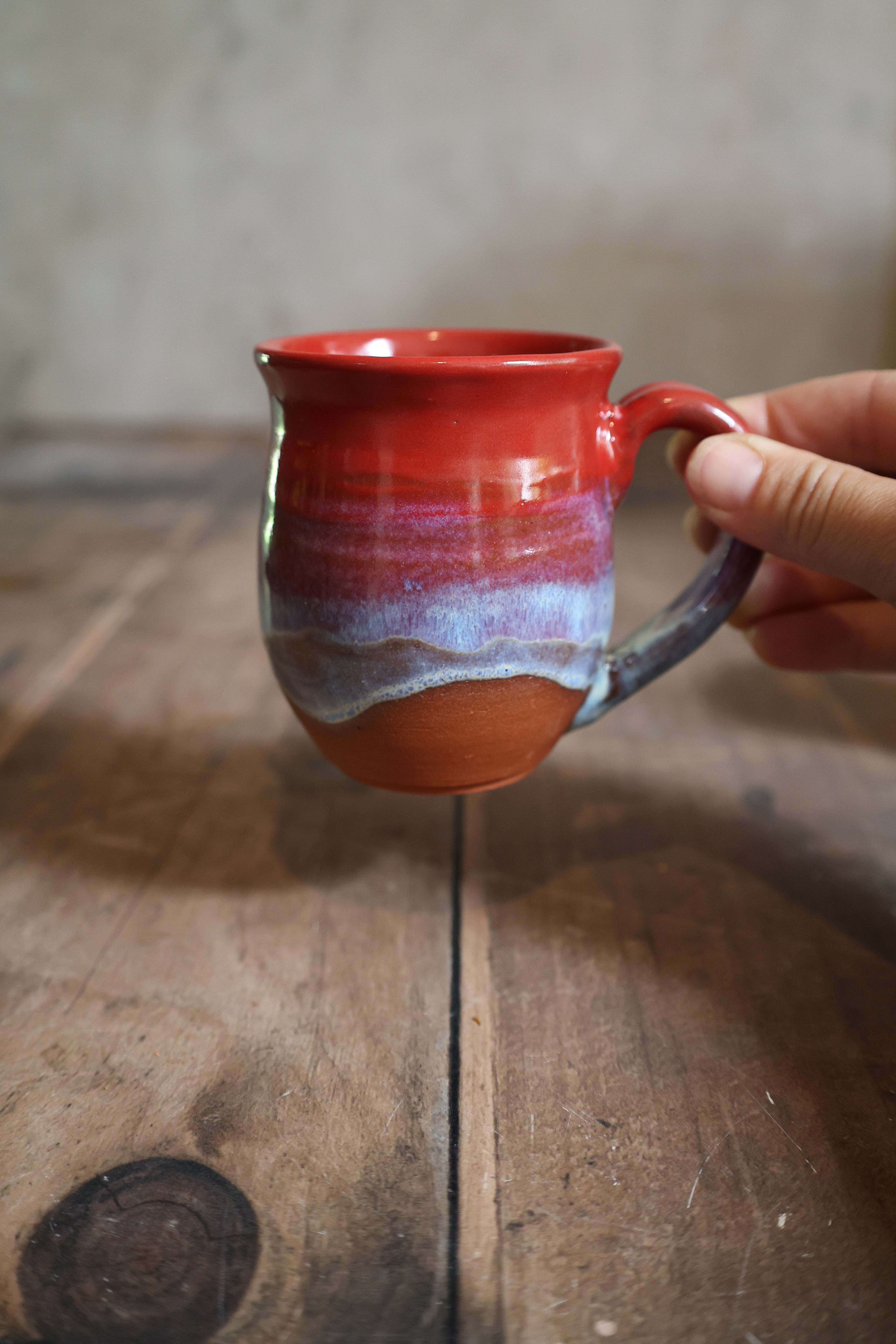Handmade Ceramic Red Mug