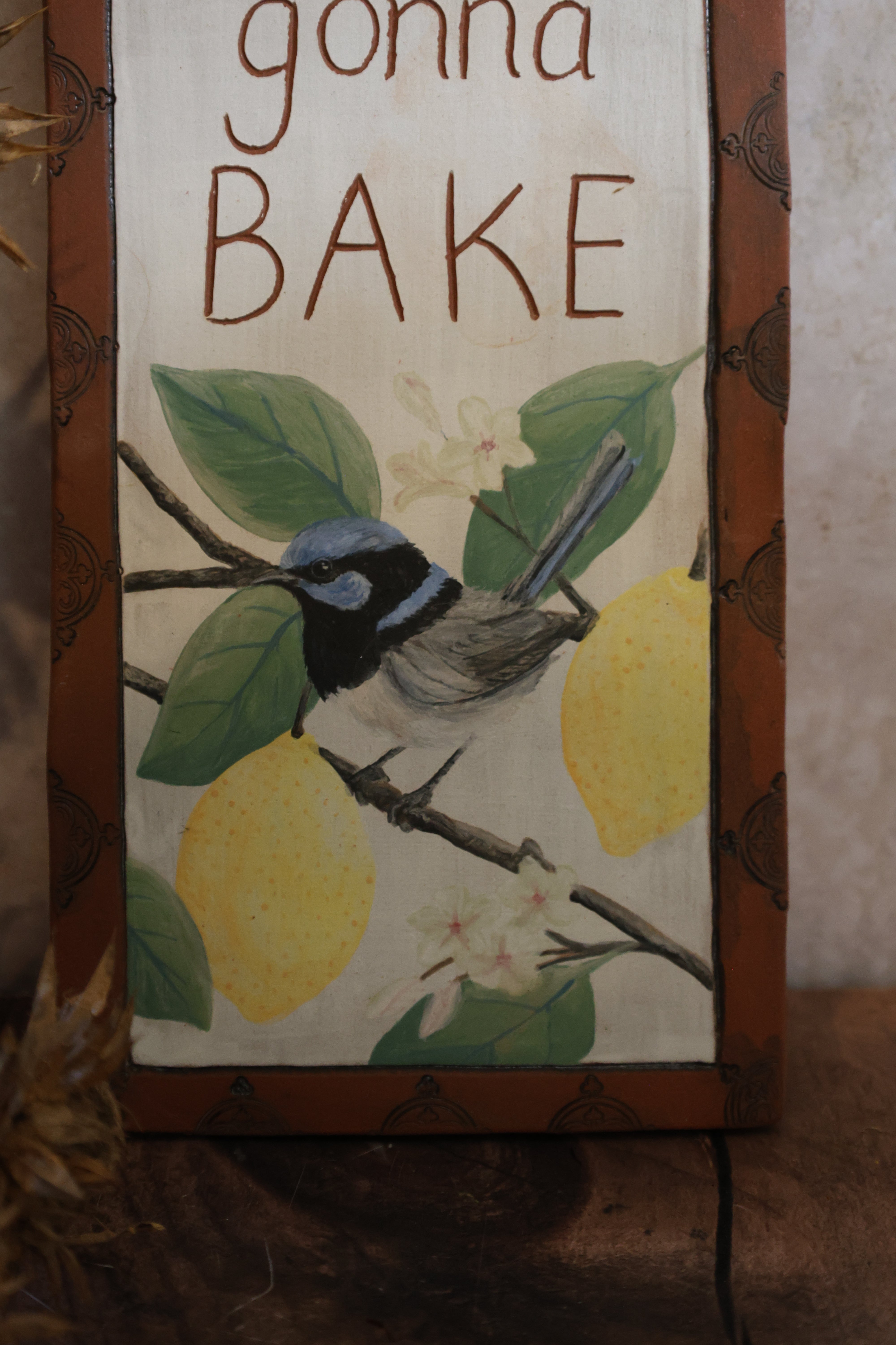 Hand Painted Ceramic Bakers Gonna Bake Kitchen Sign